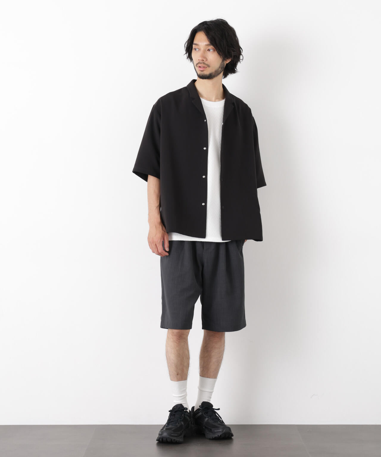 リングドットラペルシャツ 半袖 6726121221