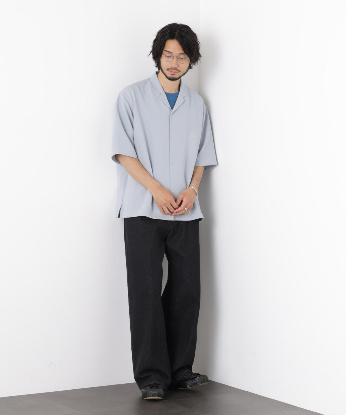 リングドットラペルシャツ 半袖 6726121221