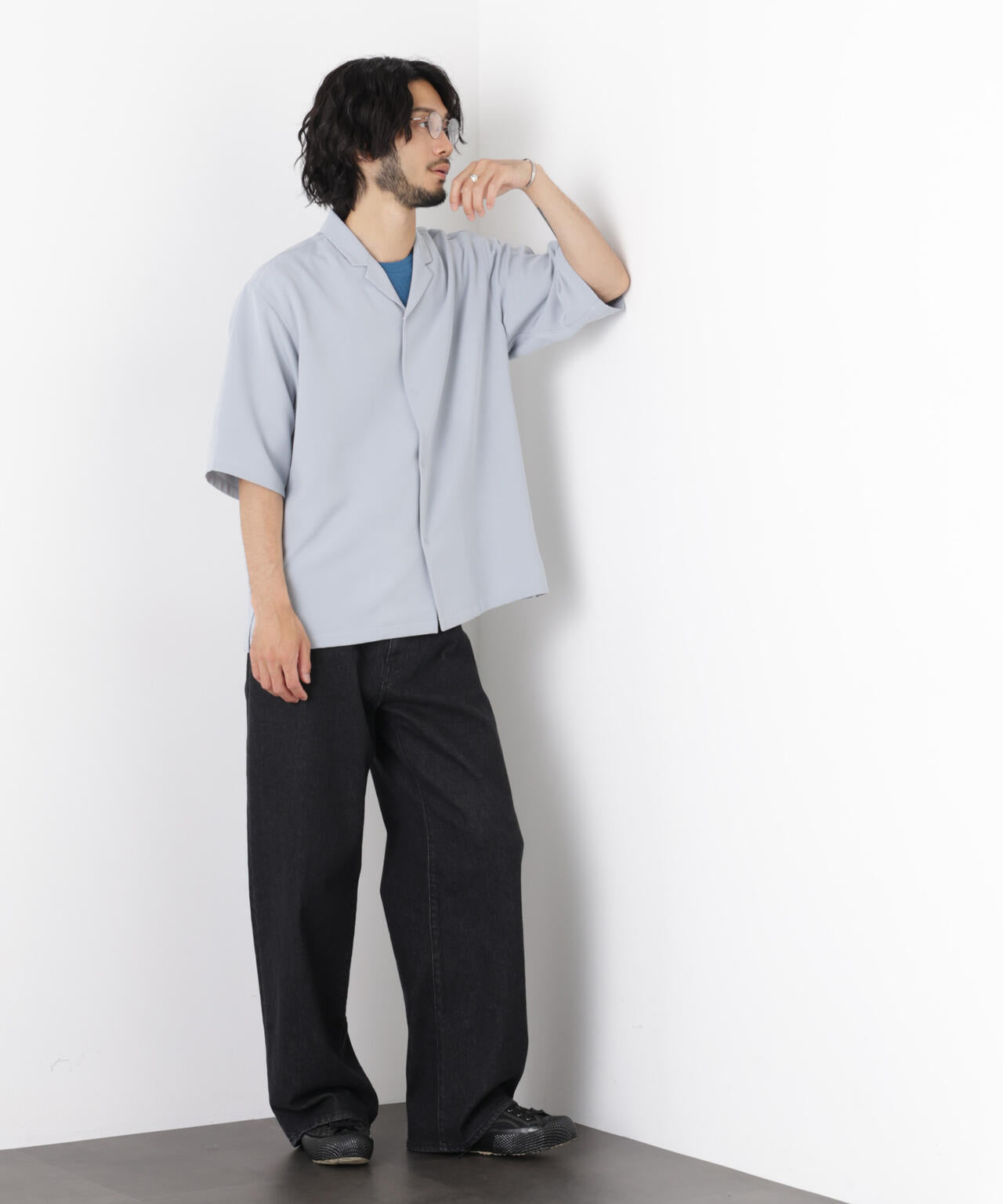 リングドットラペルシャツ 半袖 6726121221