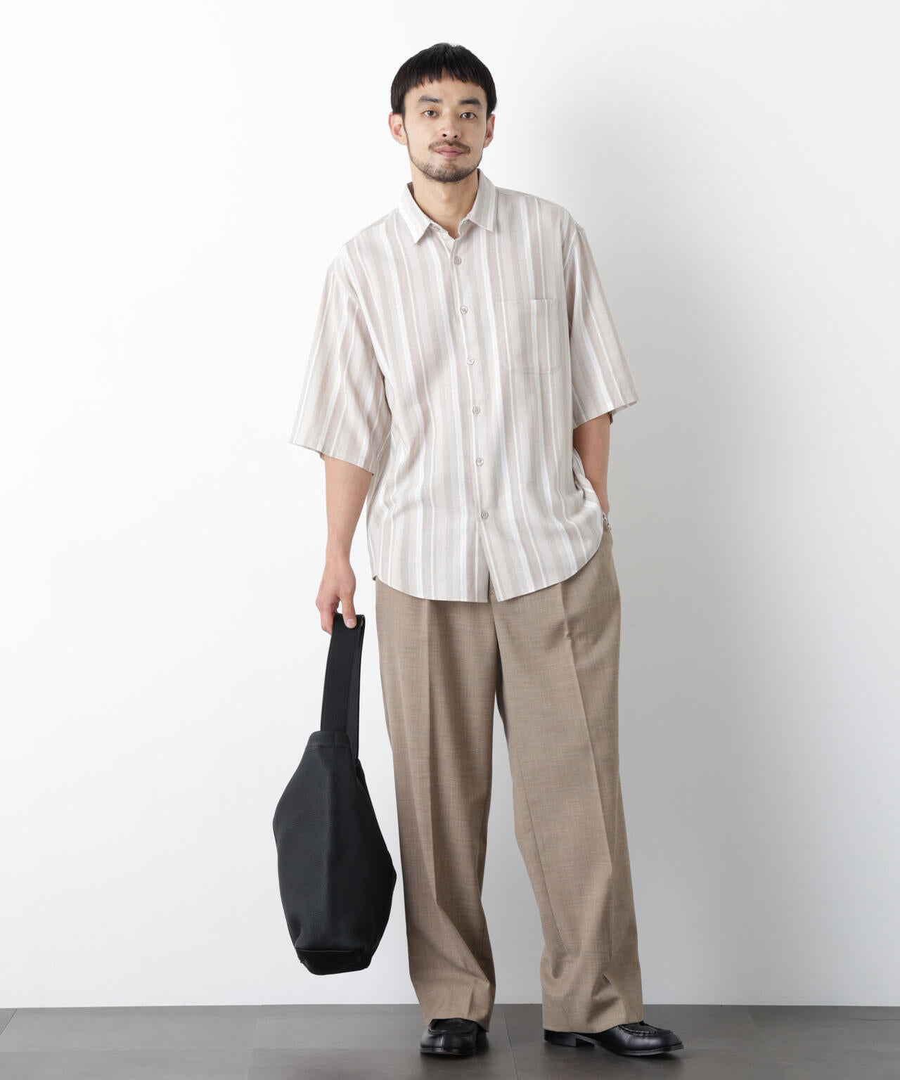 マルチストライプシャツ 半袖 6726121225