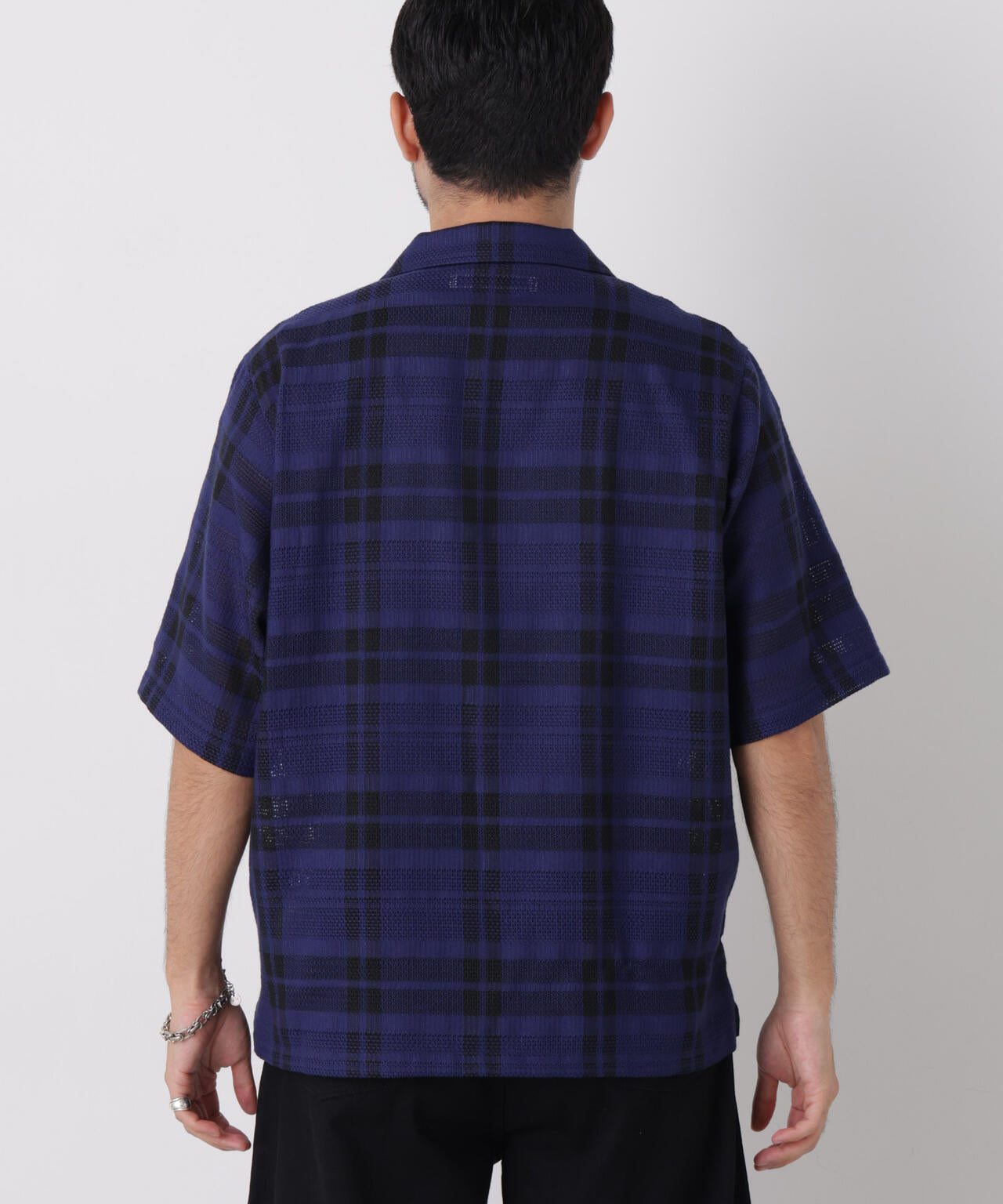 カラミチェックシャツ 半袖 6726121232