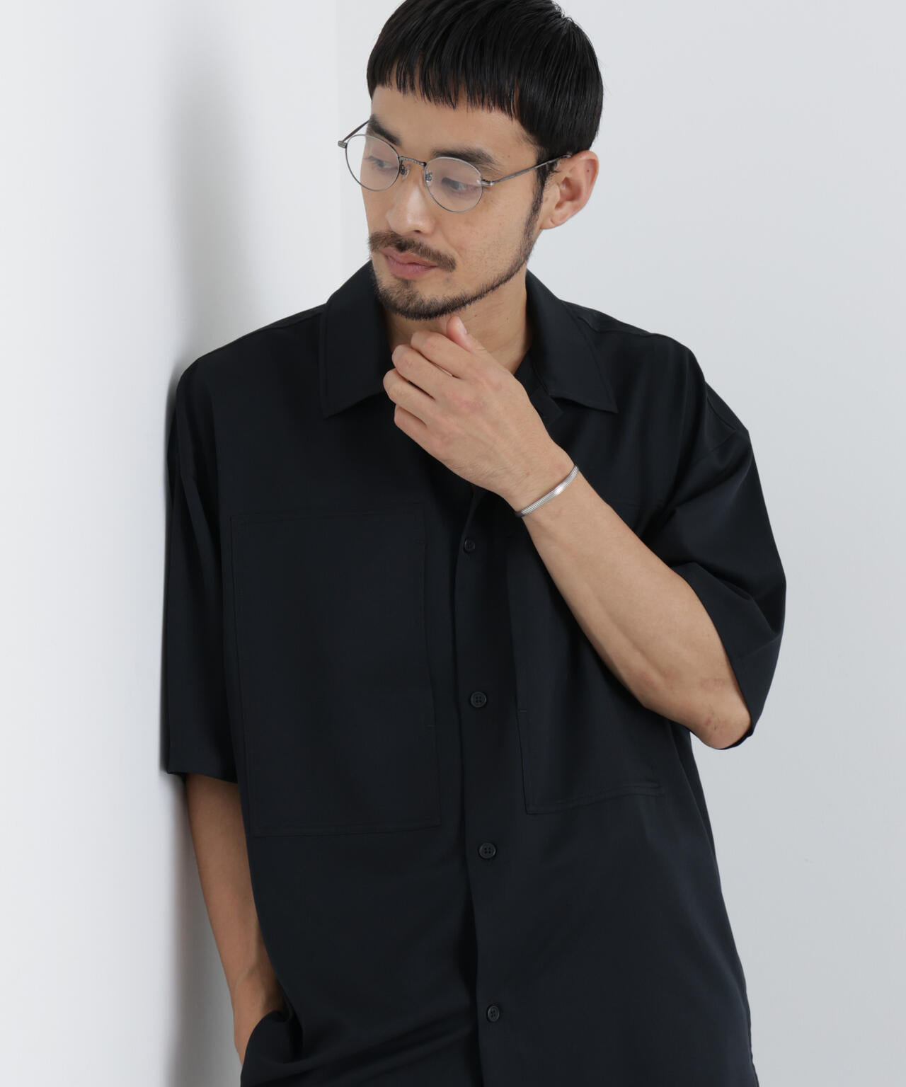COOLFIBER(R)ドレープツイルシャツ半袖 6726121235