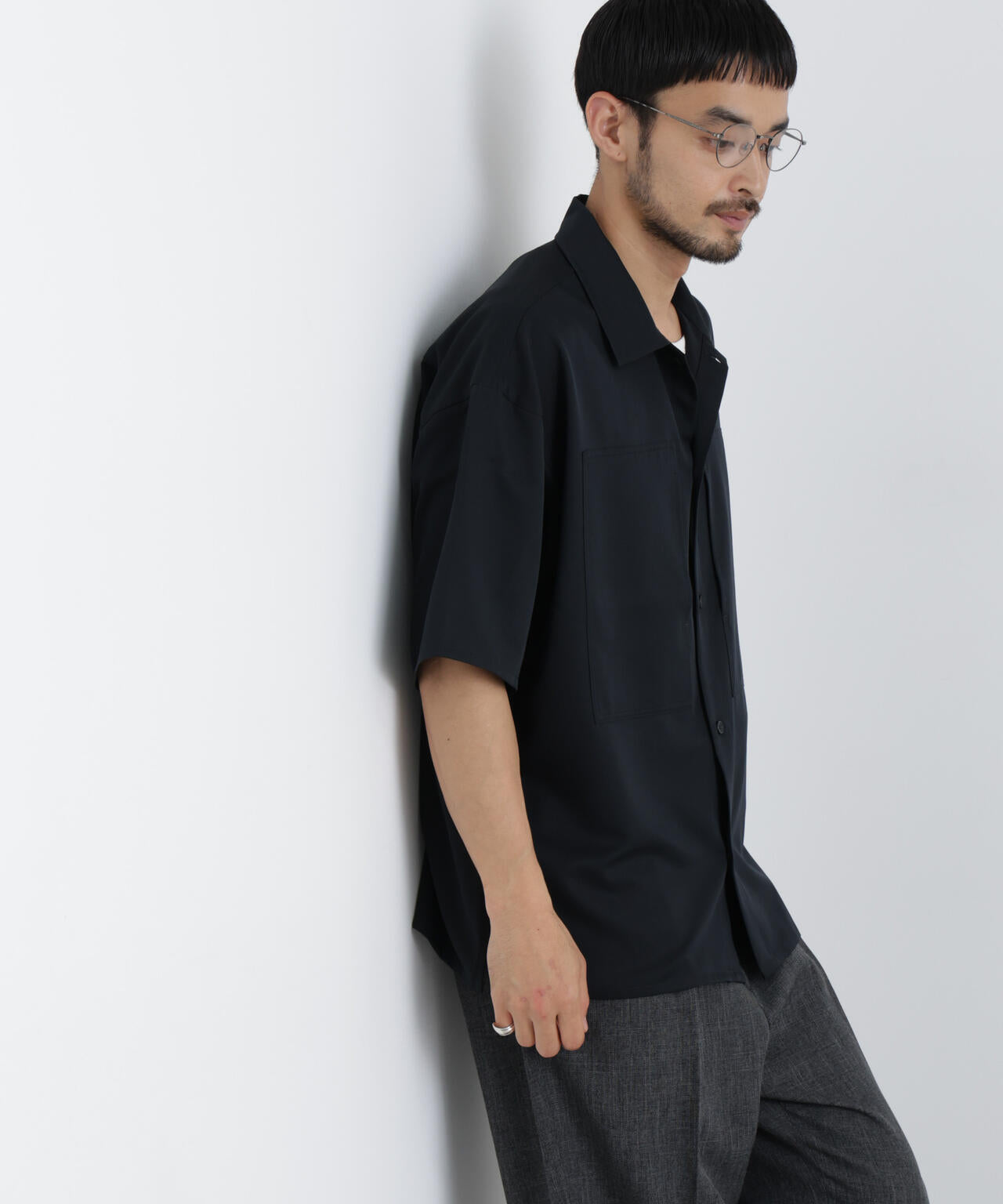 COOLFIBER(R)ドレープツイルシャツ半袖 6726121235