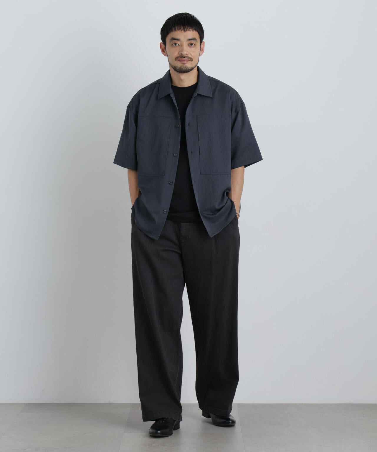 COOLFIBER(R)ドレープツイルシャツ半袖 6726121235