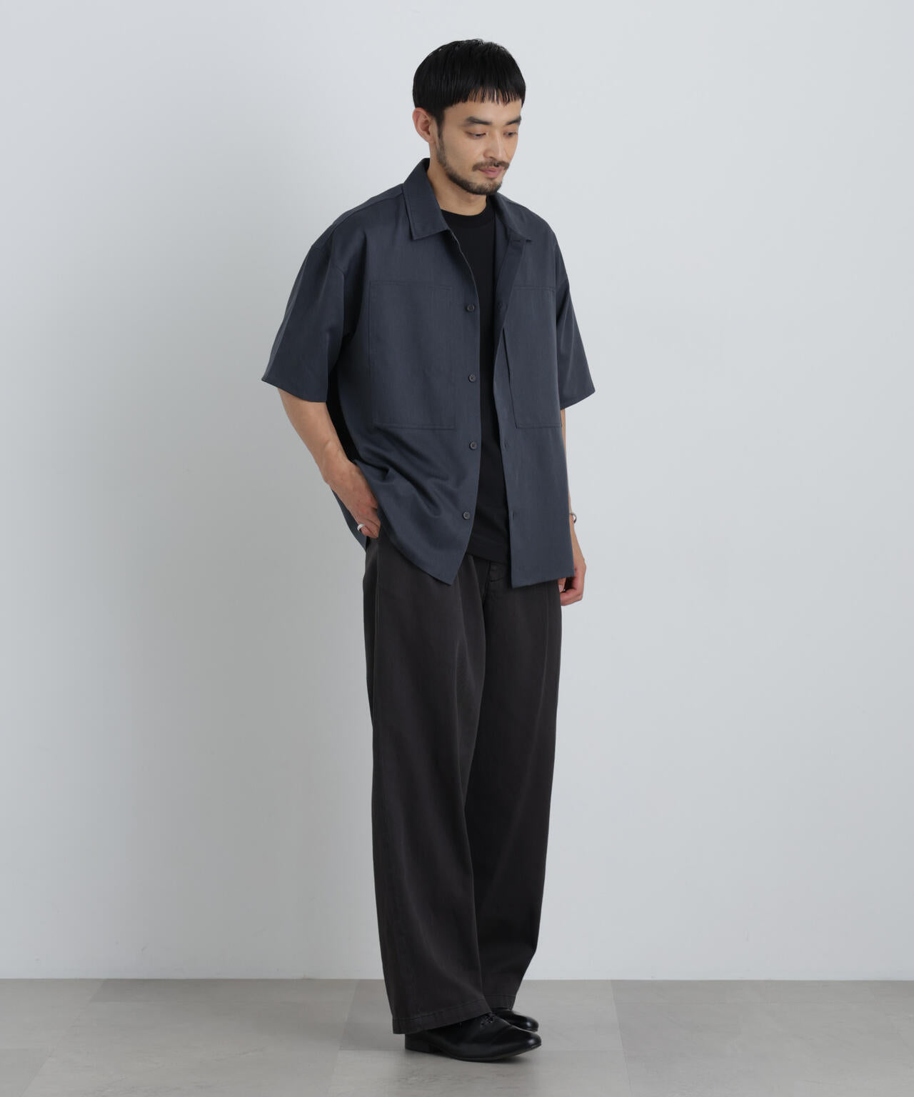 COOLFIBER(R)ドレープツイルシャツ半袖 6726121235