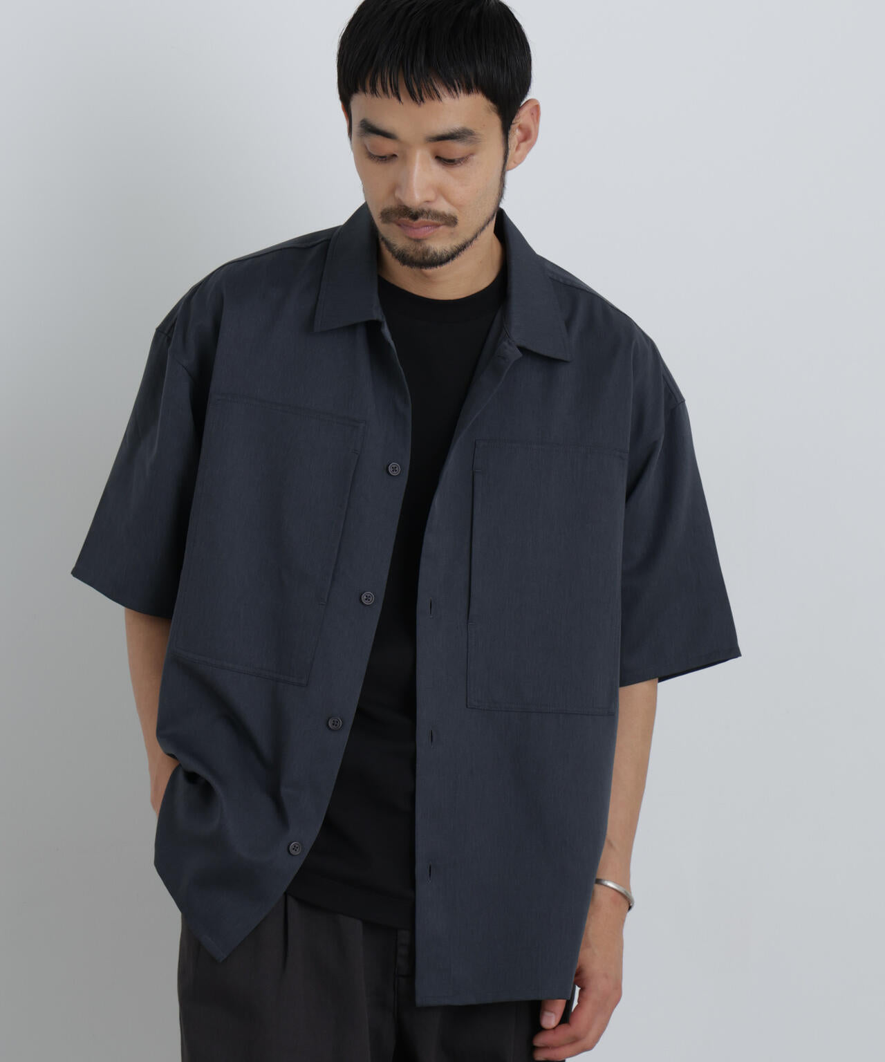 COOLFIBER(R)ドレープツイルシャツ半袖 6726121235
