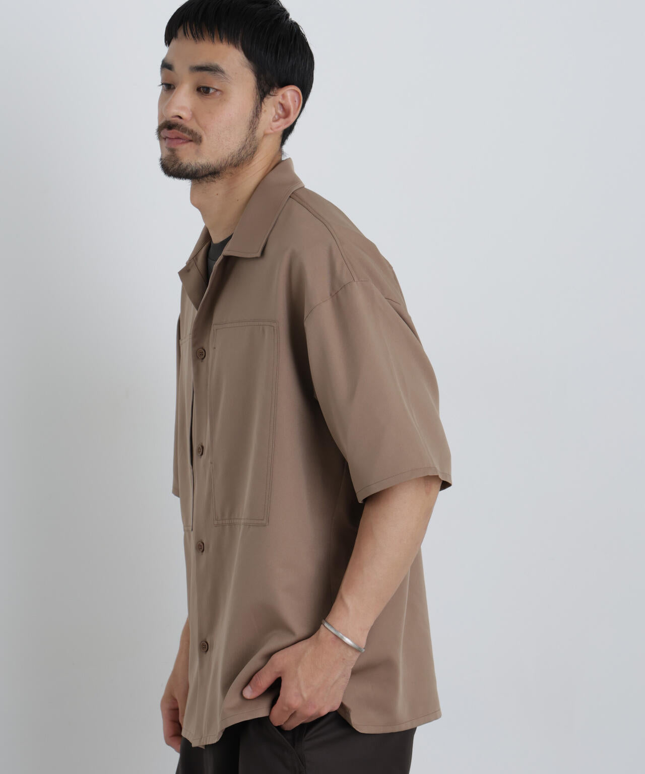 COOLFIBER(R)ドレープツイルシャツ半袖 6726121235