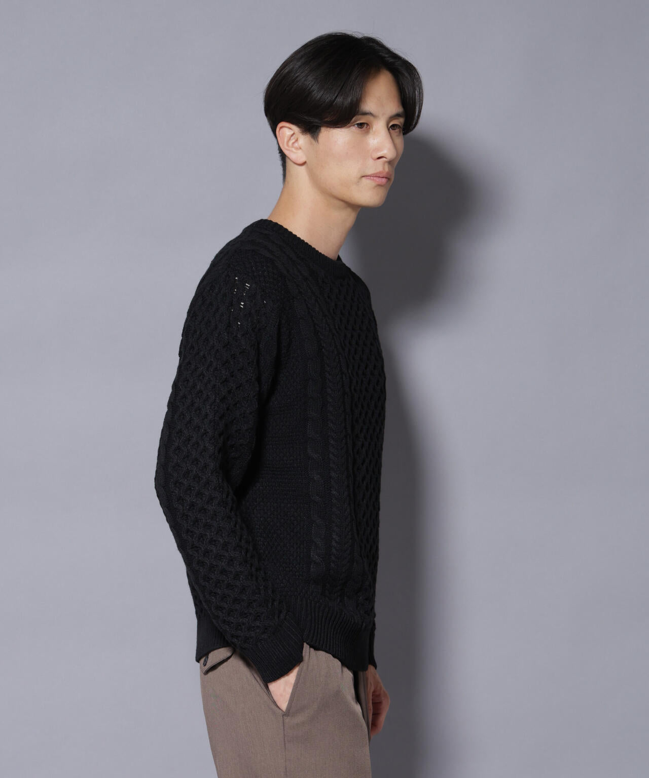 ローゲージケーブルニット 6726122207