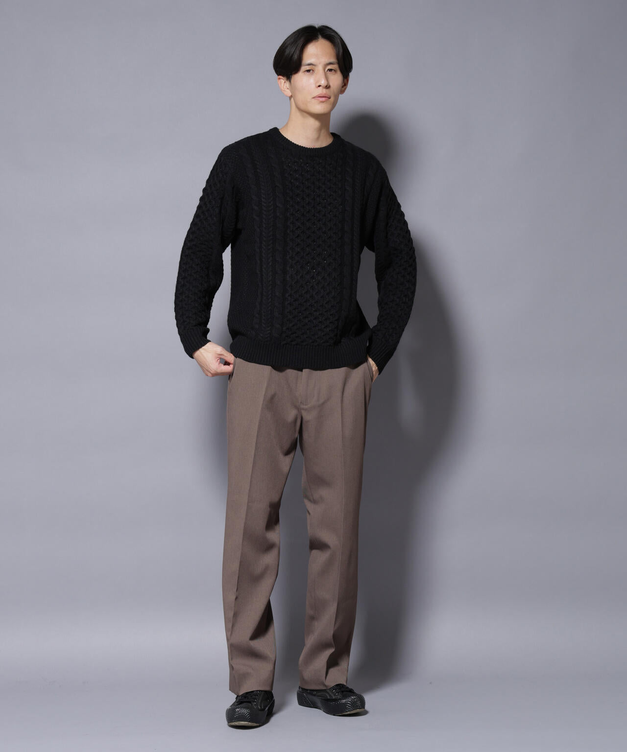 ローゲージケーブルニット 6726122207