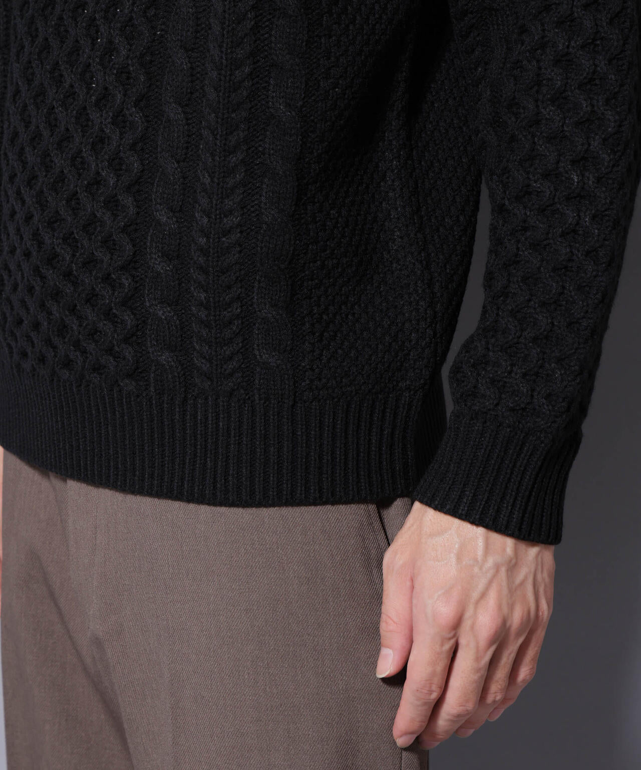 ローゲージケーブルニット 6726122207