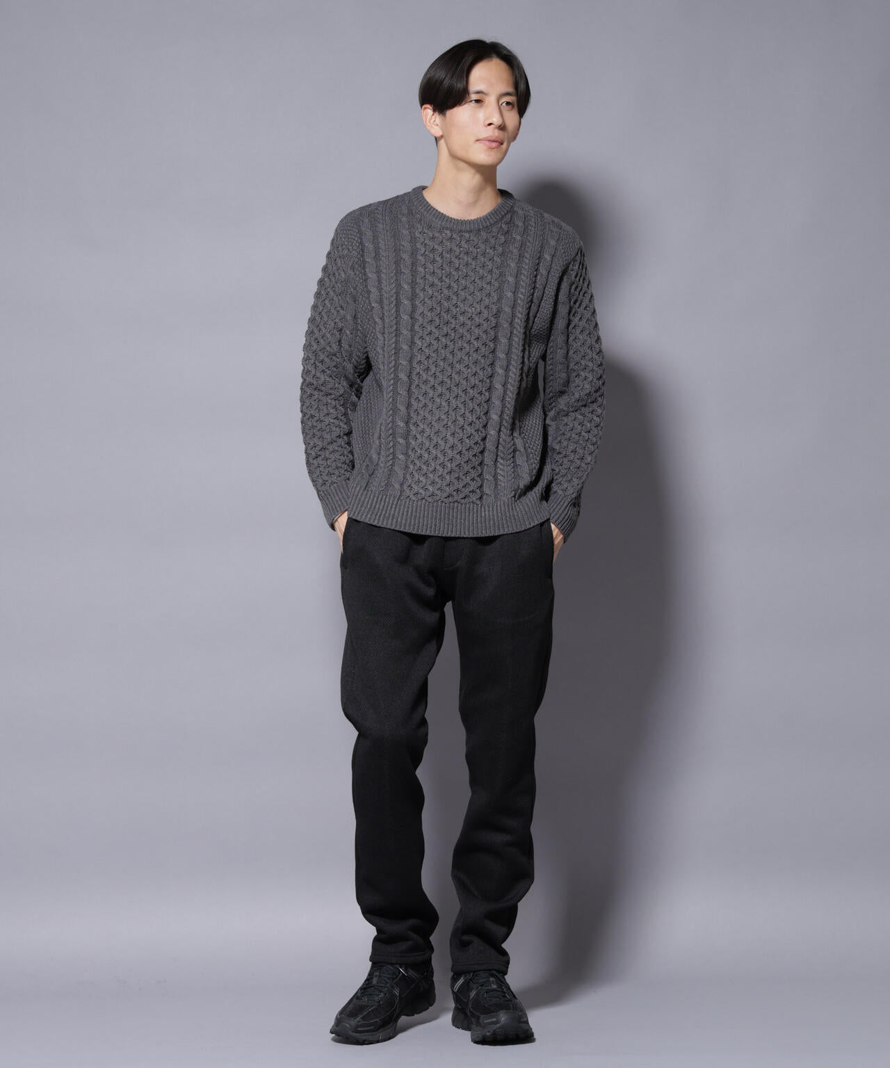 ローゲージケーブルニット 6726122207