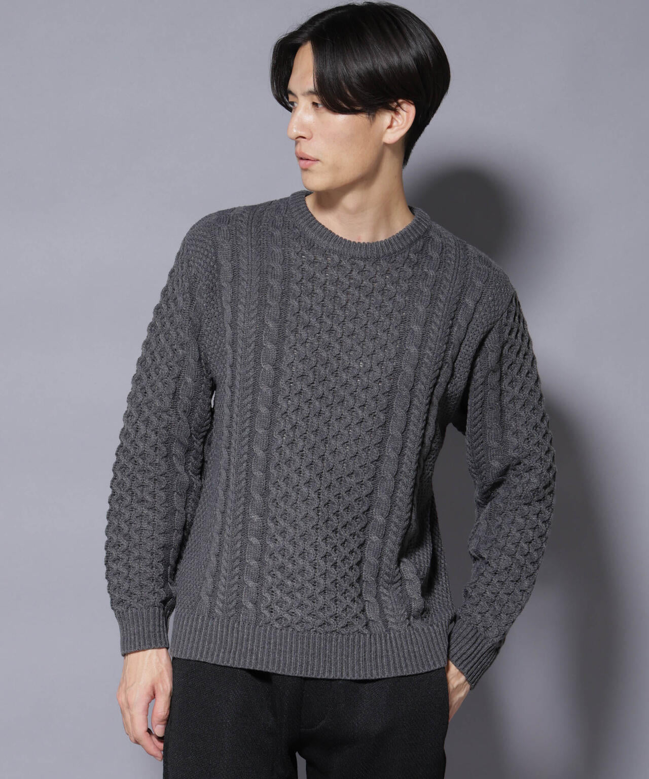 ローゲージケーブルニット 6726122207