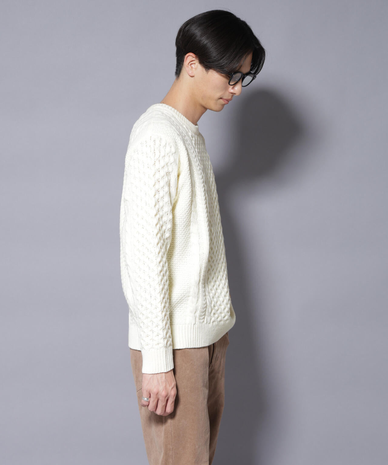 ローゲージケーブルニット 6726122207