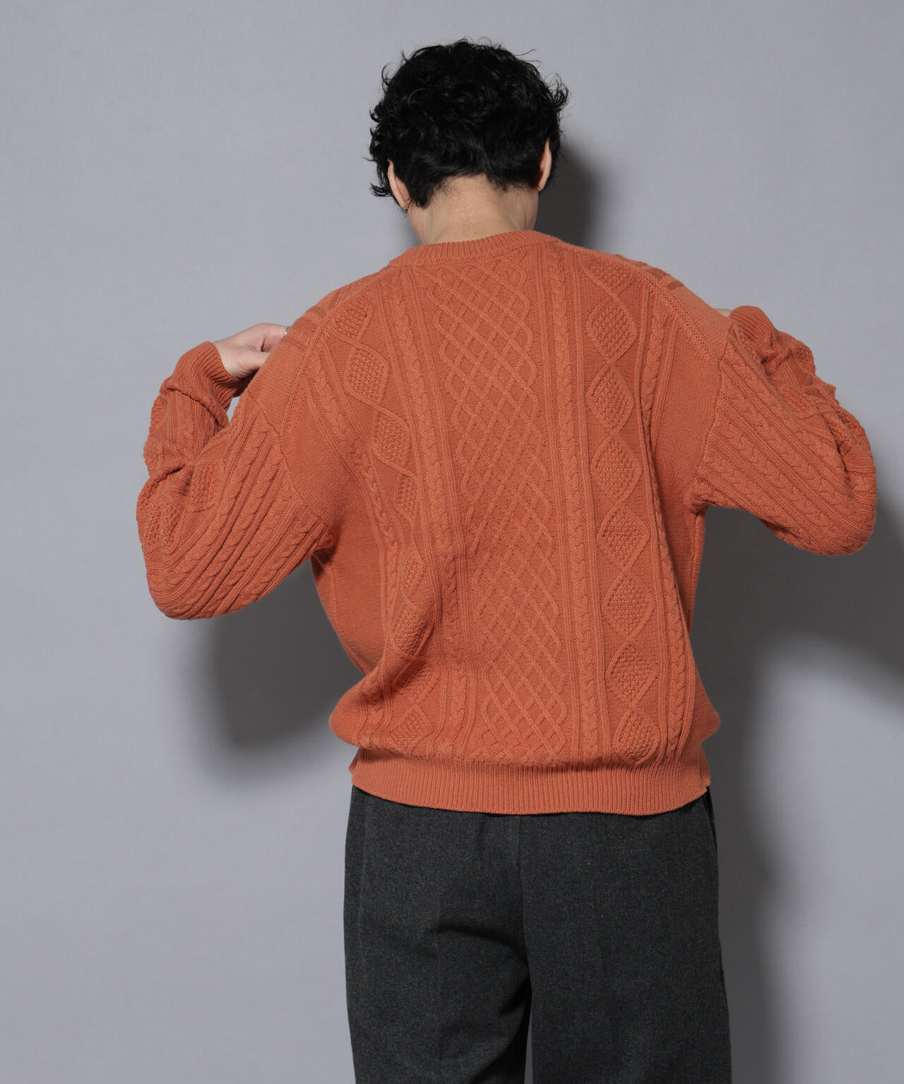 コットンMIXバルキーケーブルニット 6726122211