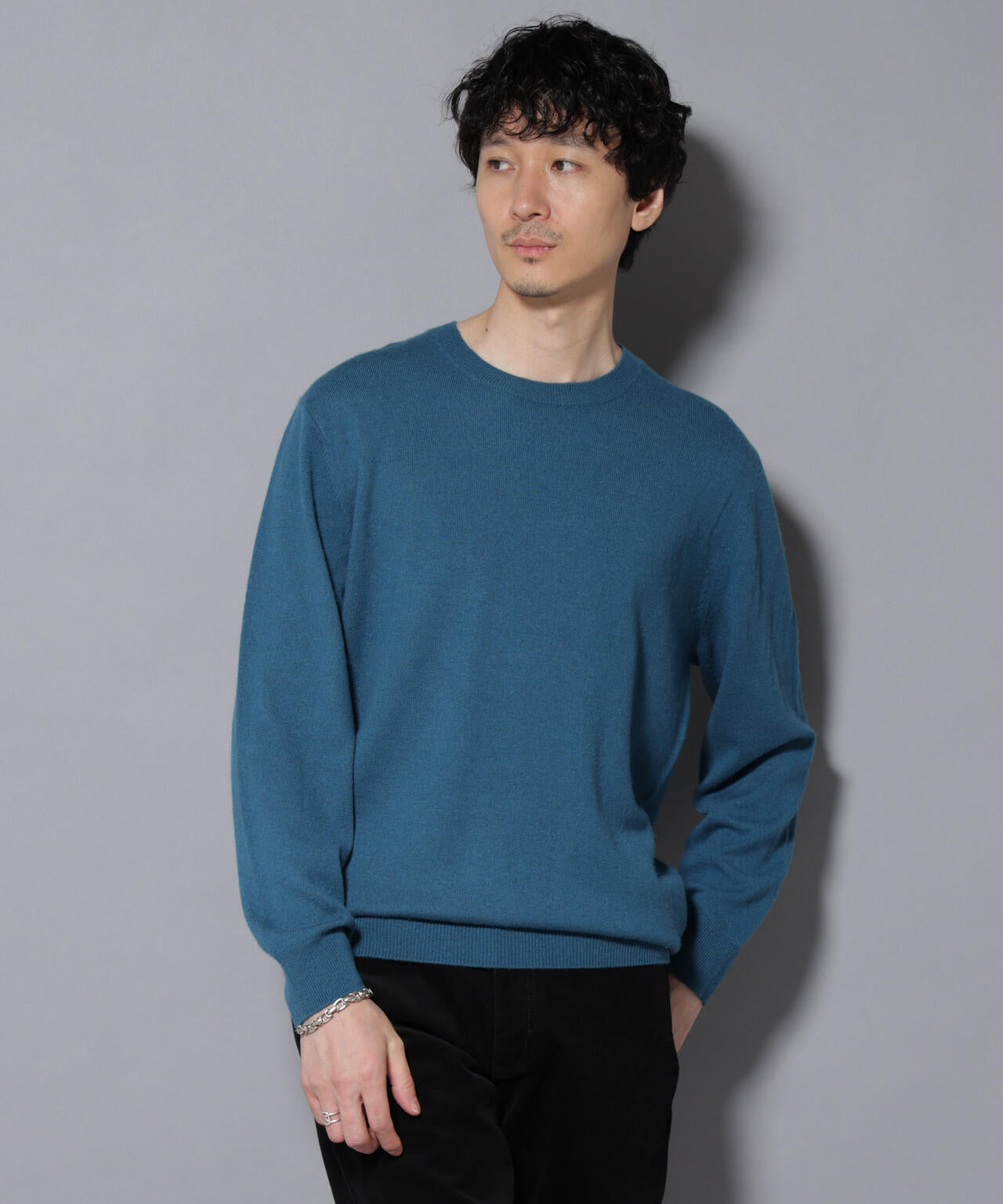 カシミヤミックスクルーネックニット 6726122212