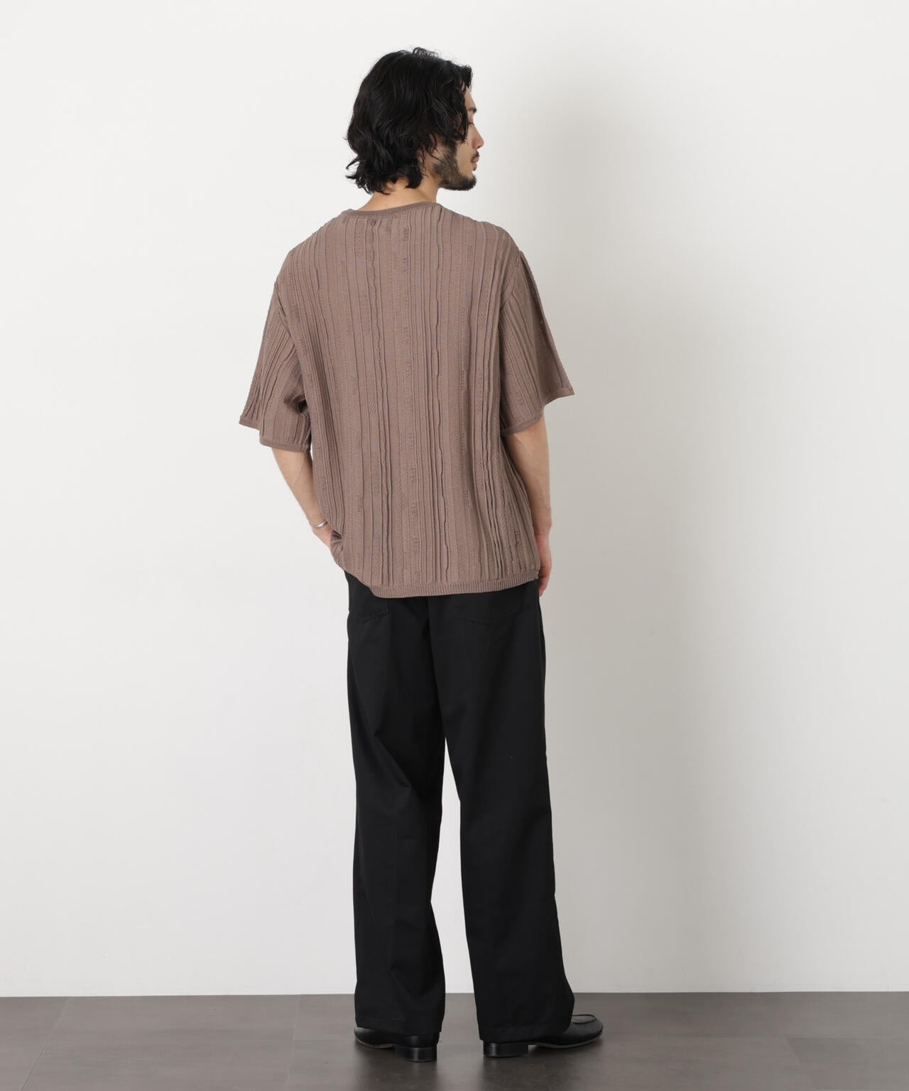 立体ジャガードニット 半袖 6726122220