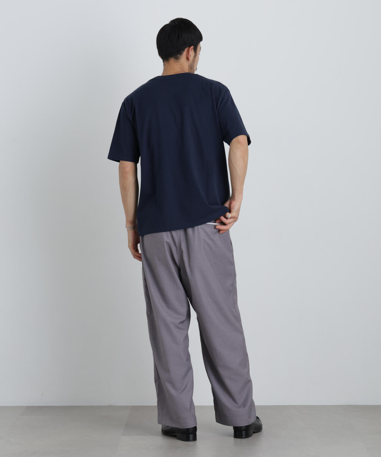 切替チェックニットTシャツ 半袖 6726122222