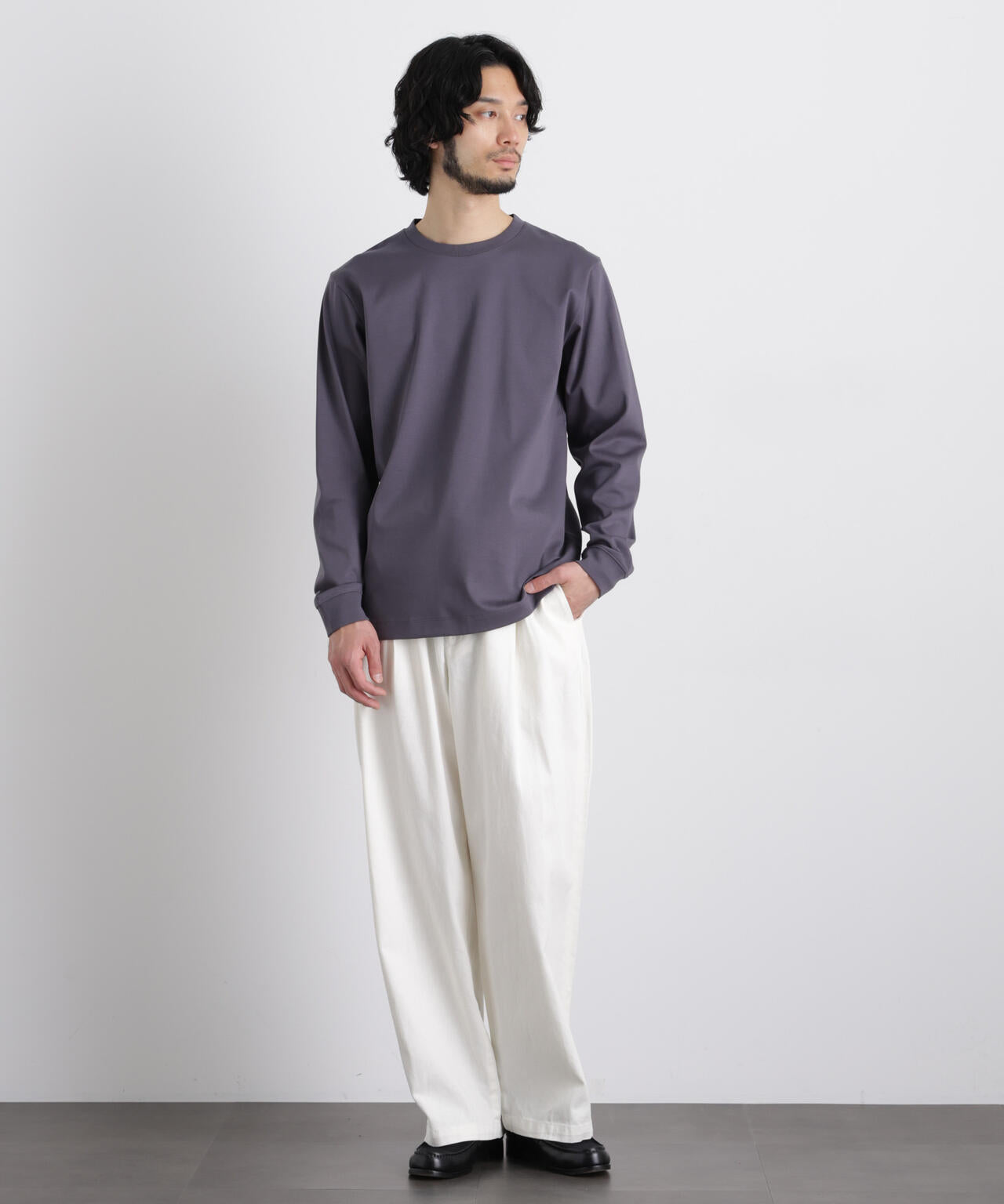 アンチスメルクルーネックTシャツ 長袖 6726123201