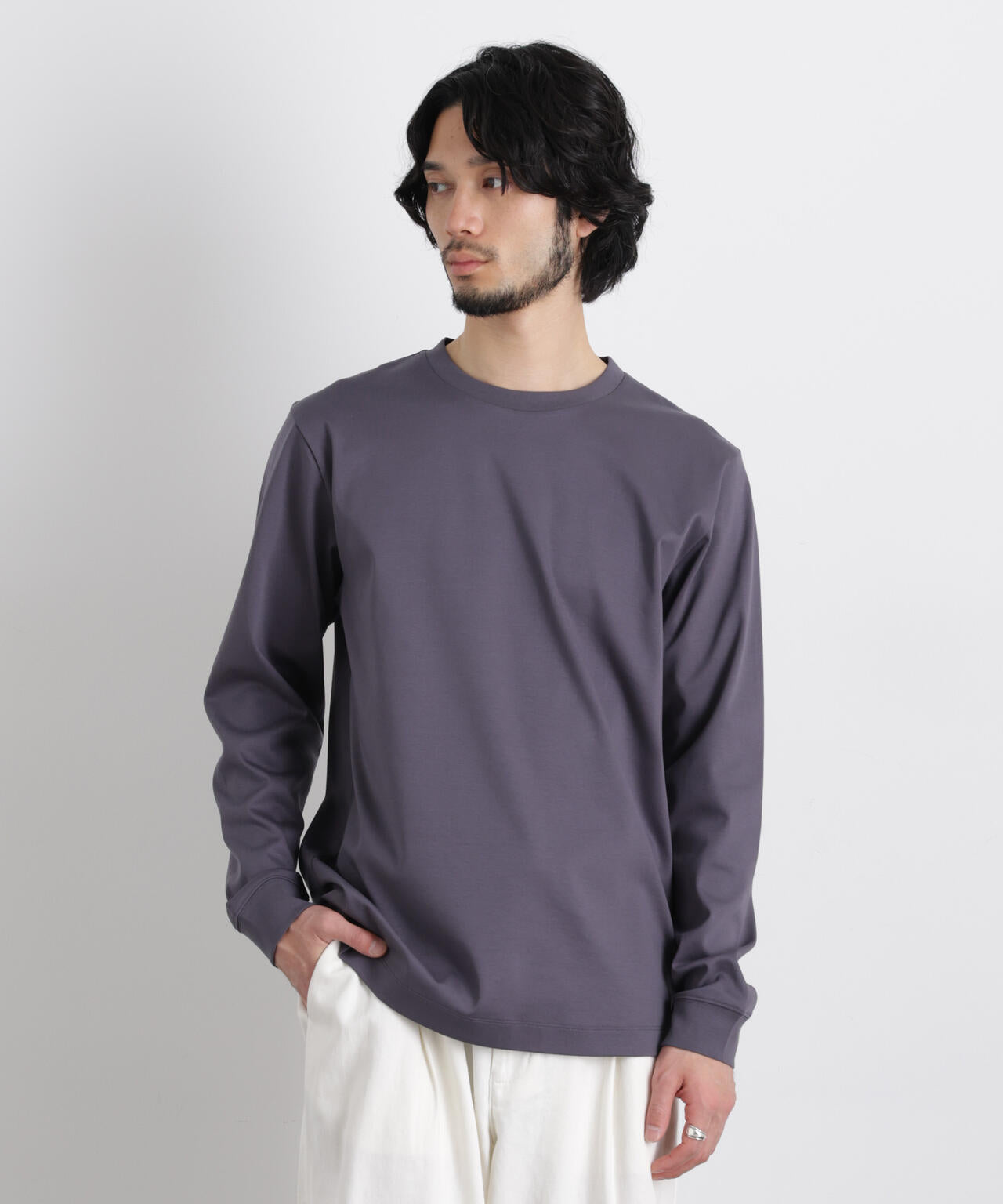 アンチスメルクルーネックTシャツ 長袖 6726123201