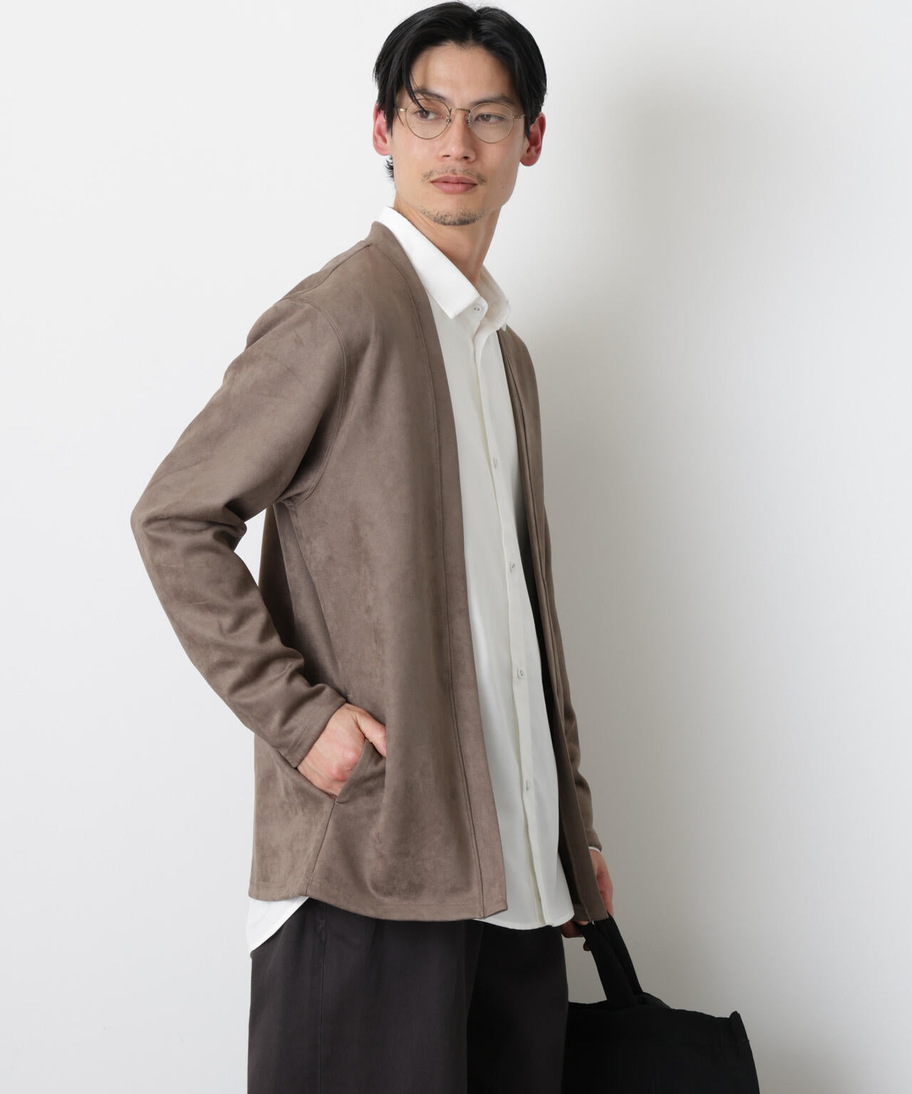 フェイクスエードトッパーカーディガン 6726123204