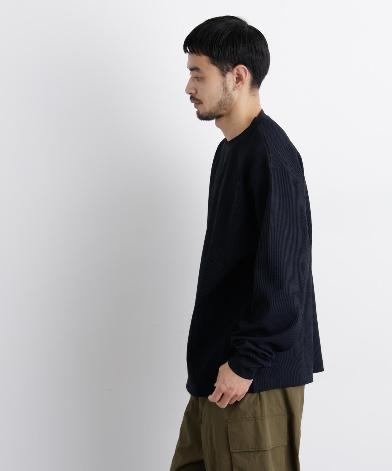 ワッフルプルオーバーTシャツ 長袖 6726123208