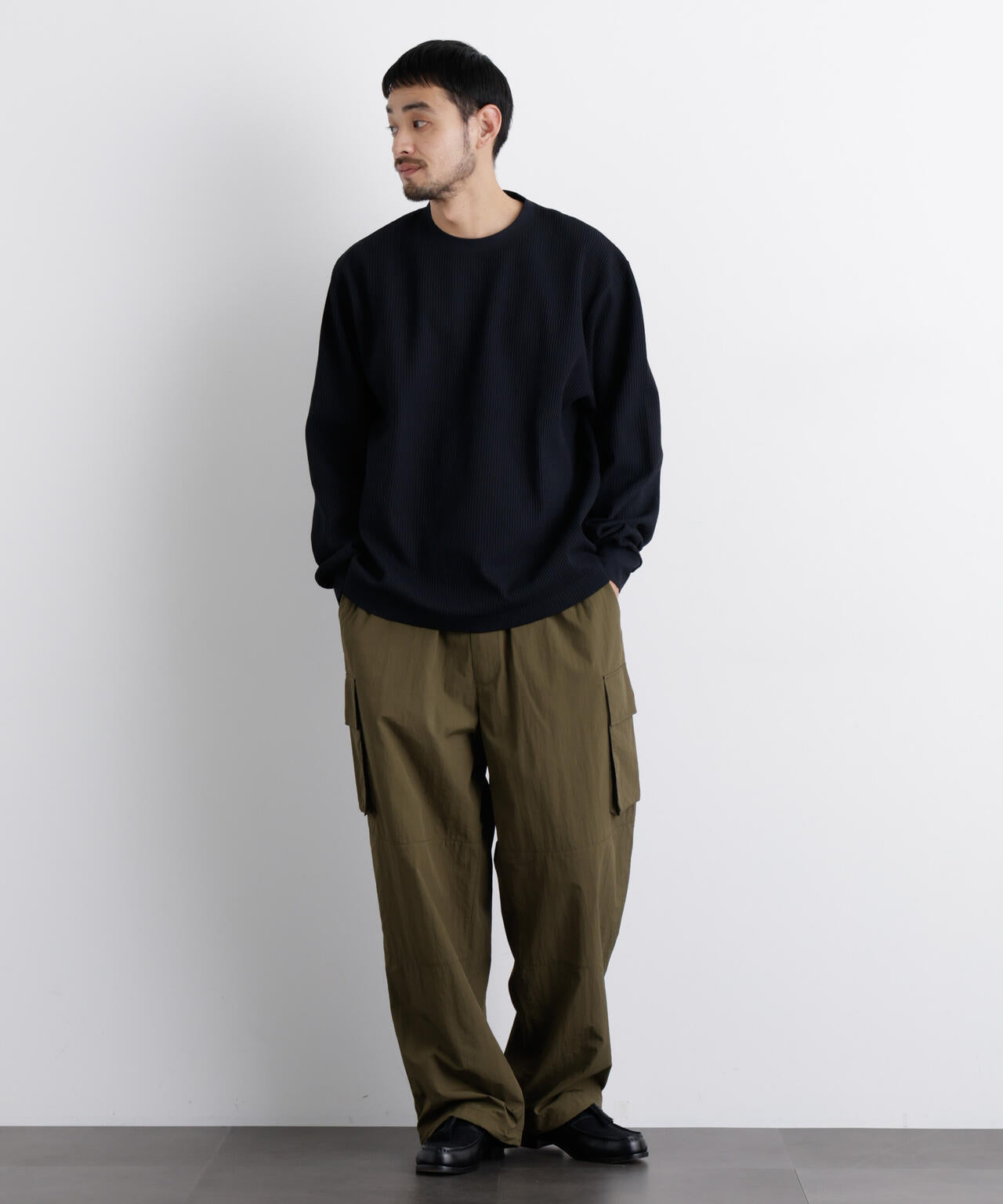 ワッフルプルオーバーTシャツ 長袖 6726123208