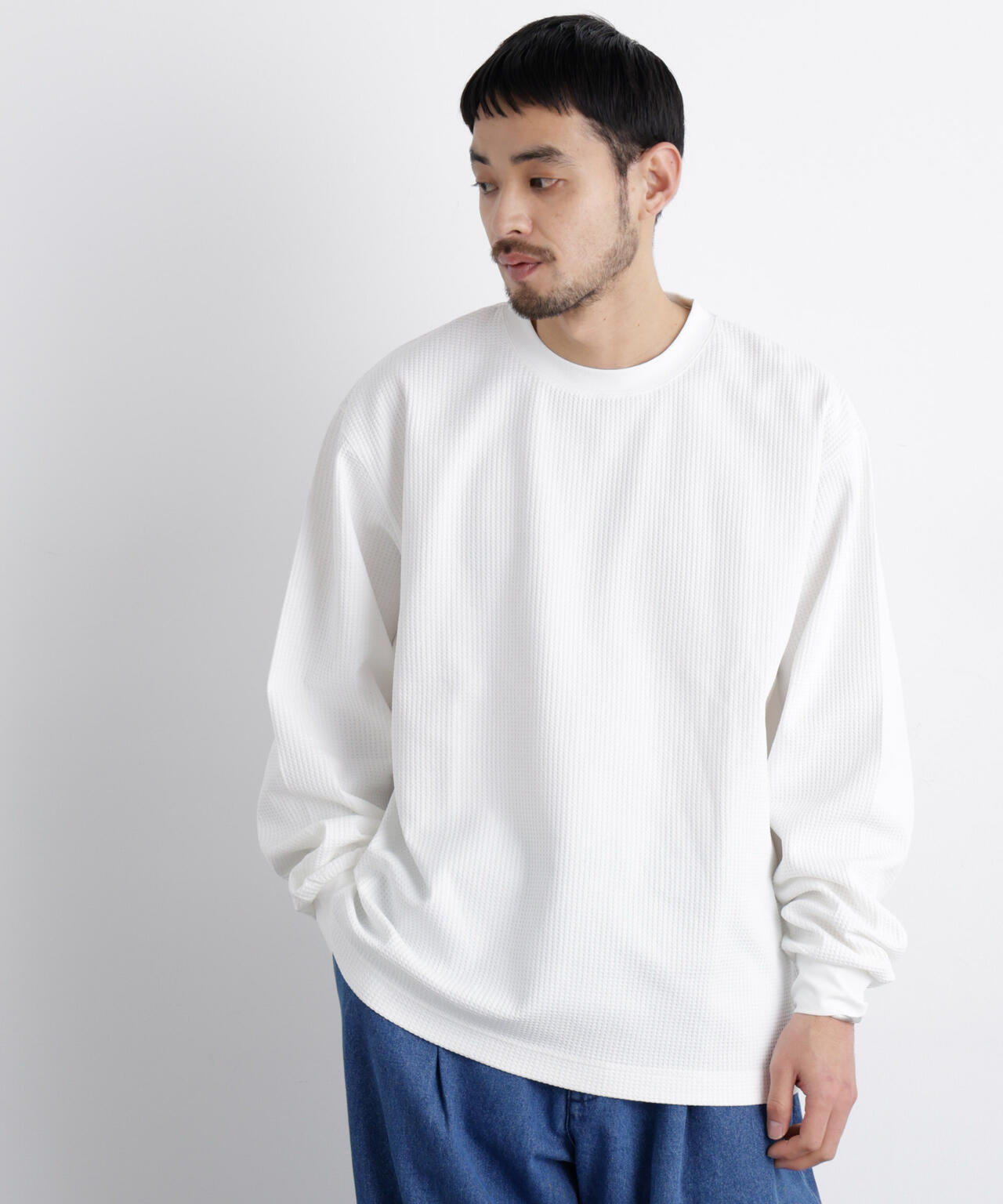 ワッフルプルオーバーTシャツ 長袖 6726123208