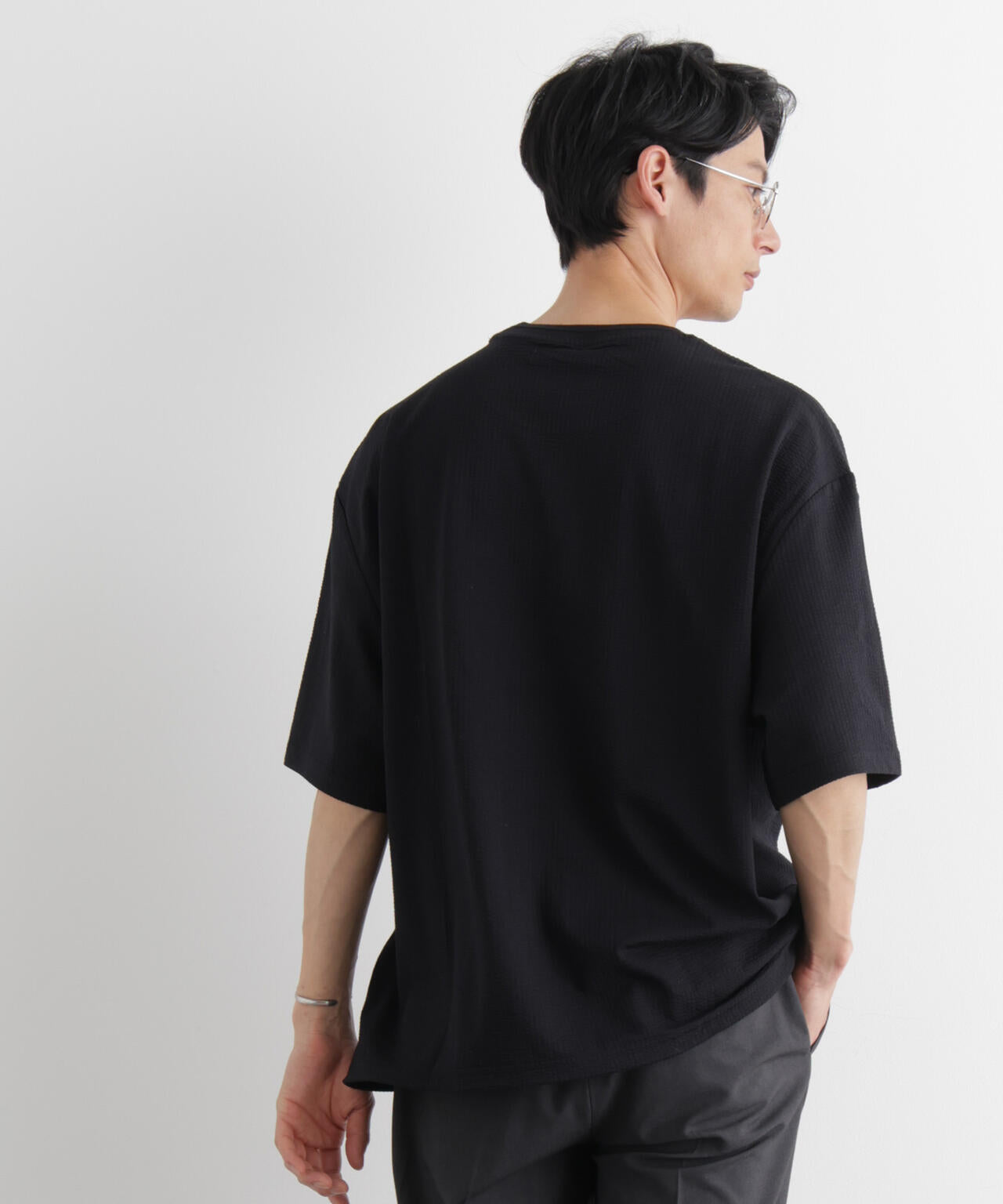シルケットサッカーワイドTシャツ 半袖 6726124207