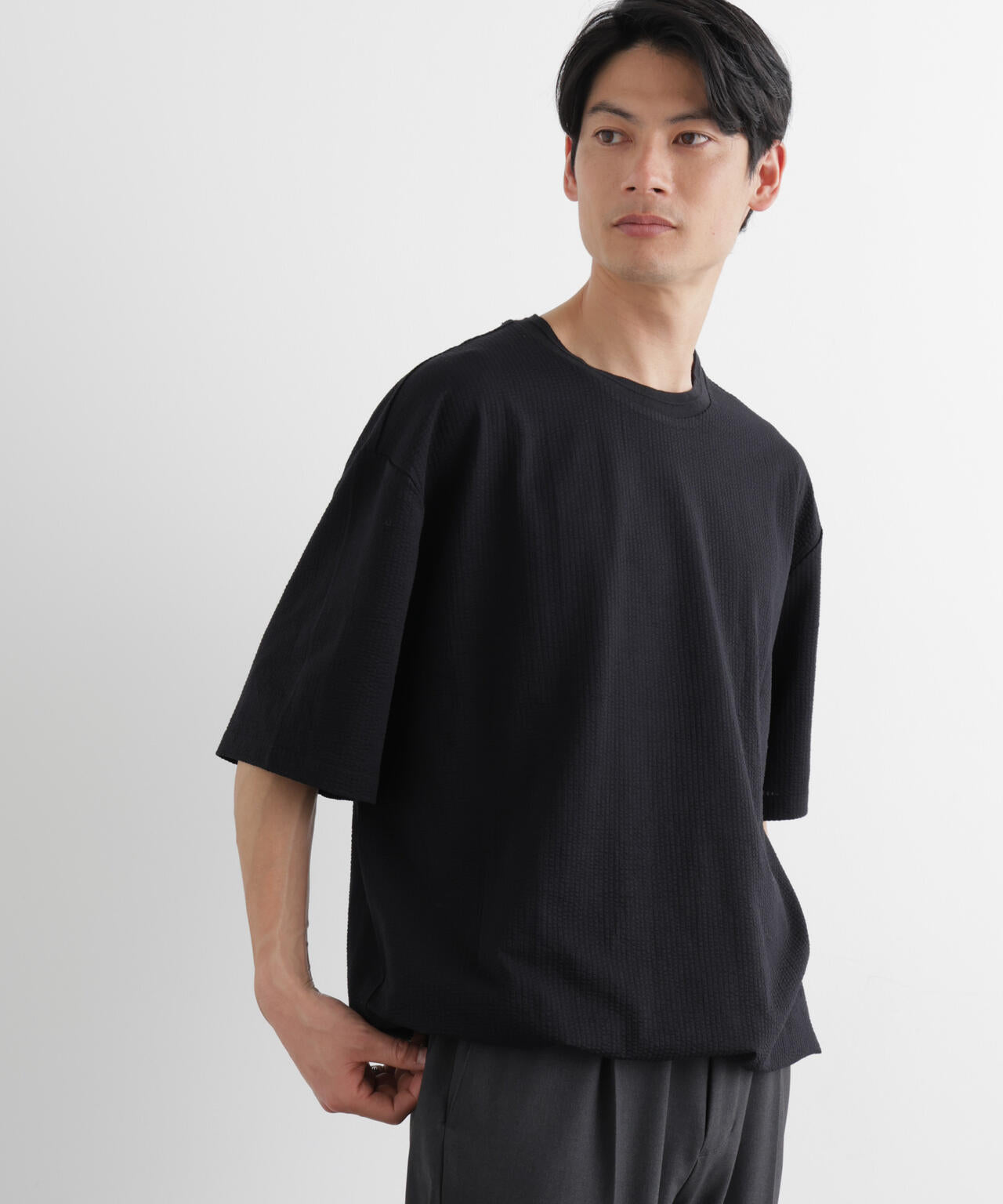 シルケットサッカーワイドTシャツ 半袖 6726124207
