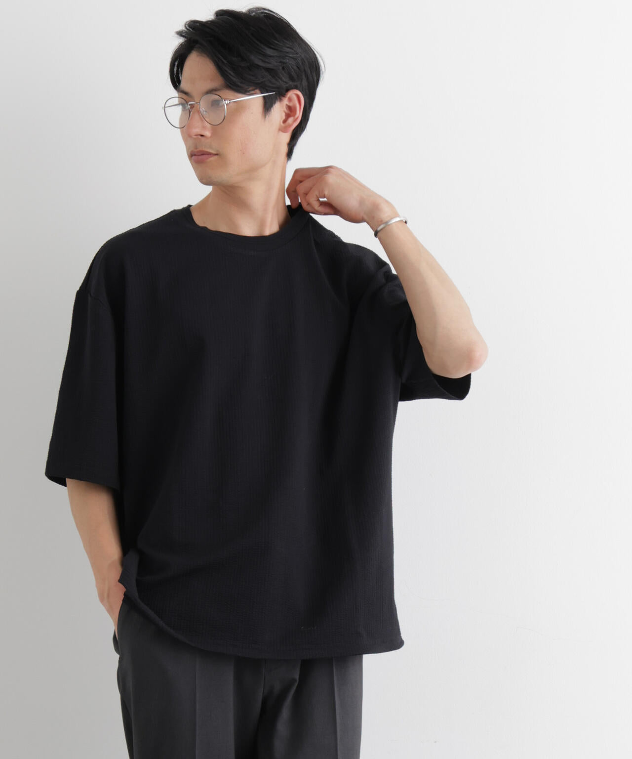 シルケットサッカーワイドTシャツ 半袖 6726124207