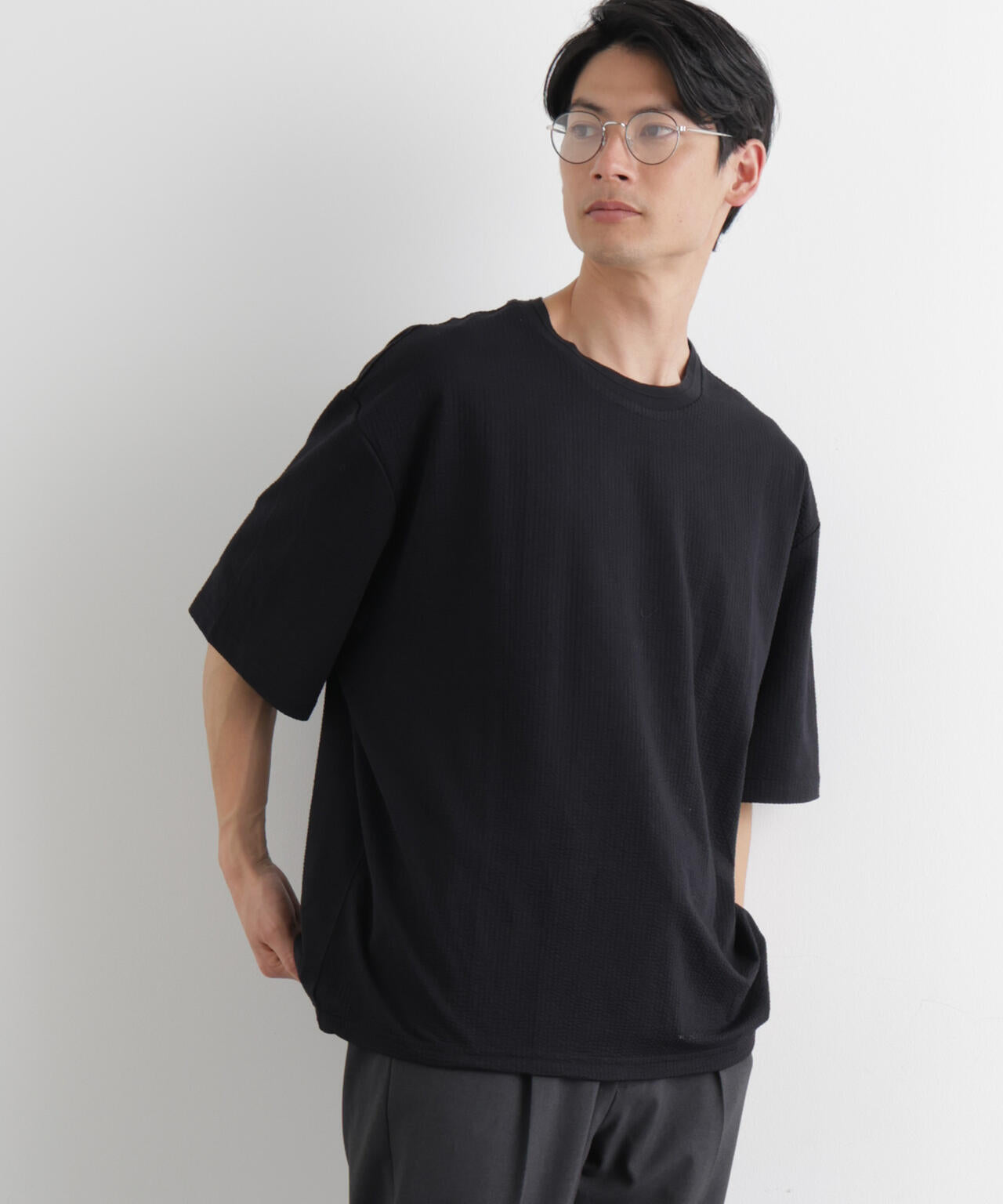 シルケットサッカーワイドTシャツ 半袖 6726124207