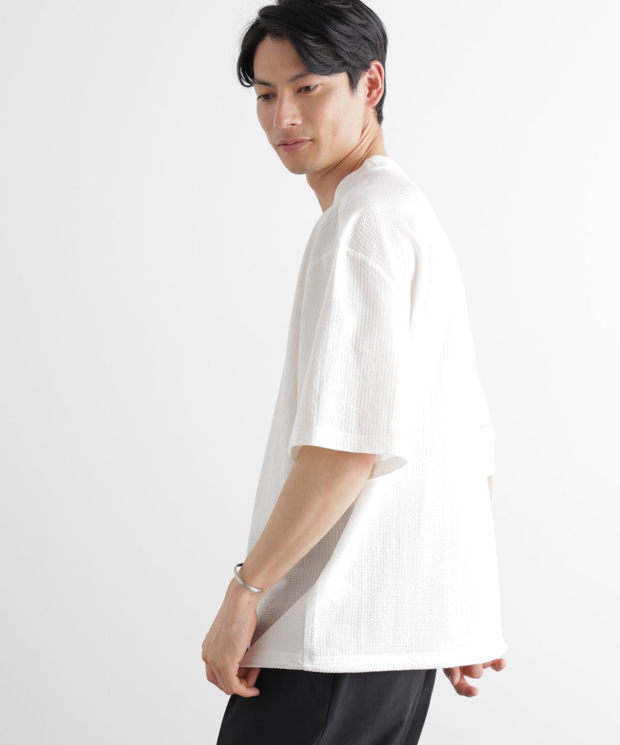 シルケットサッカーワイドTシャツ 半袖 6726124207