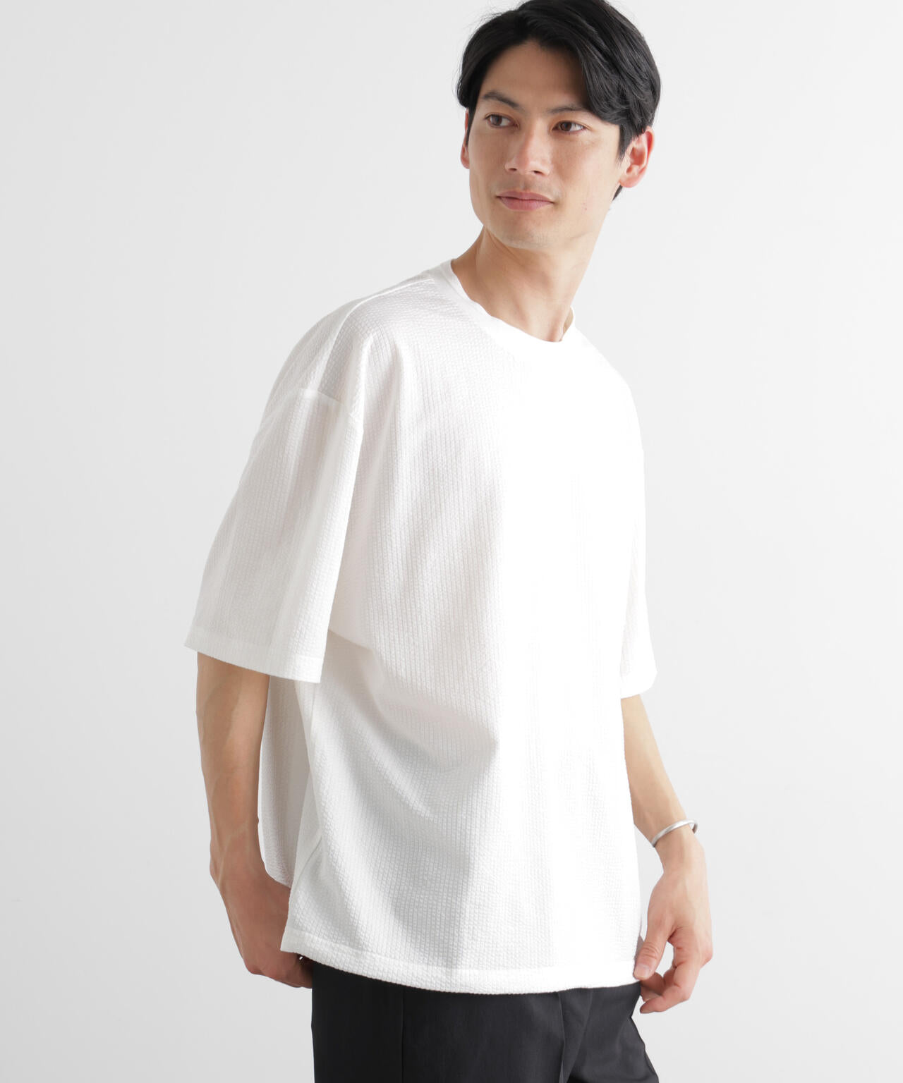シルケットサッカーワイドTシャツ 半袖 6726124207