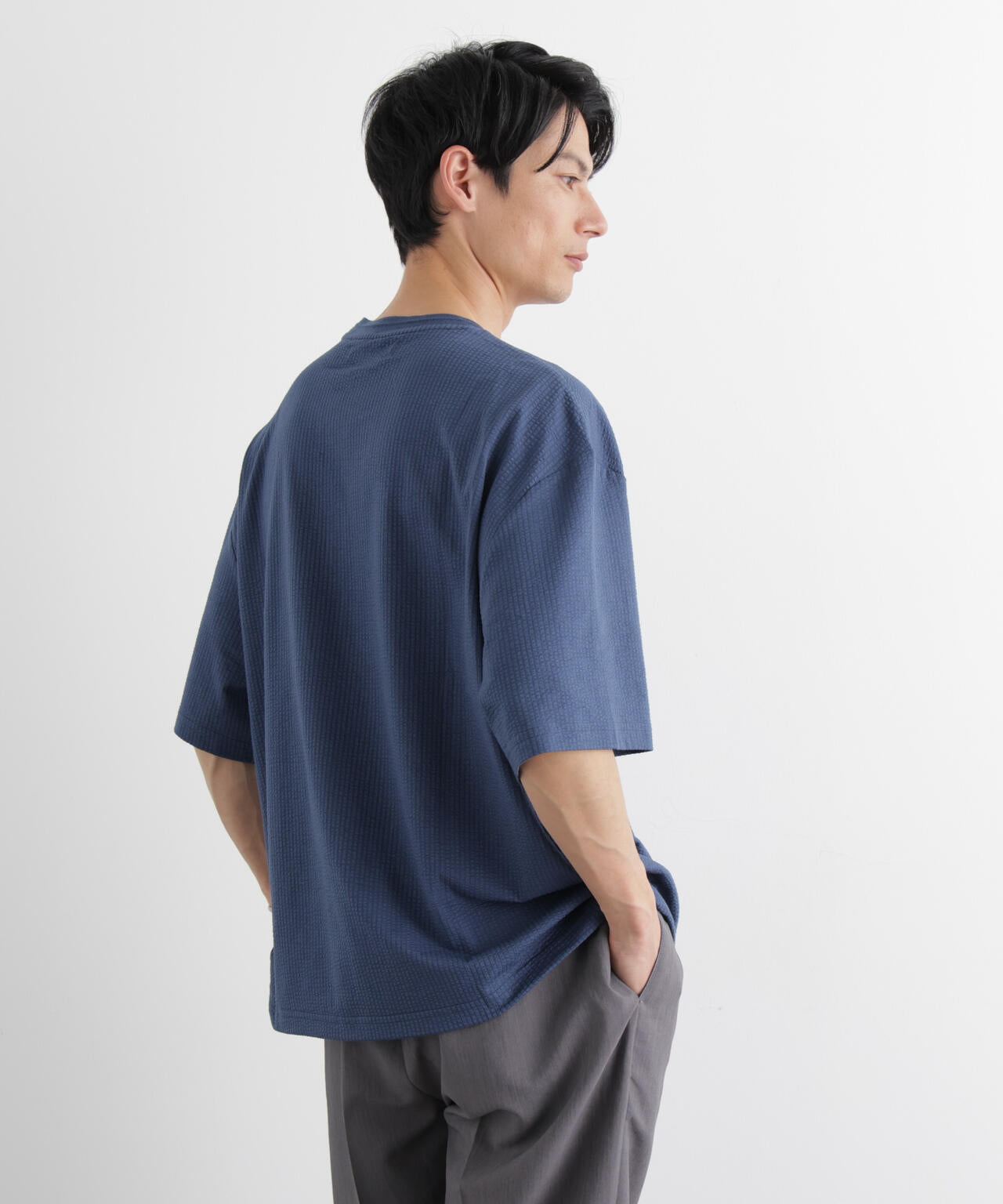 シルケットサッカーワイドTシャツ 半袖 6726124207