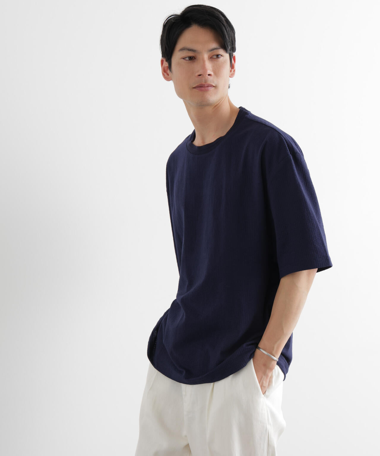 シルケットサッカーワイドTシャツ 半袖 6726124207