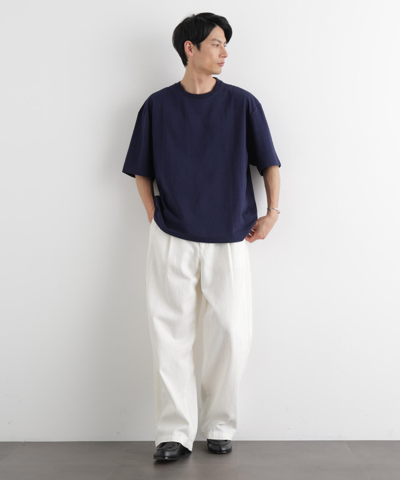 シルケットサッカーワイドTシャツ 半袖 6726124207
