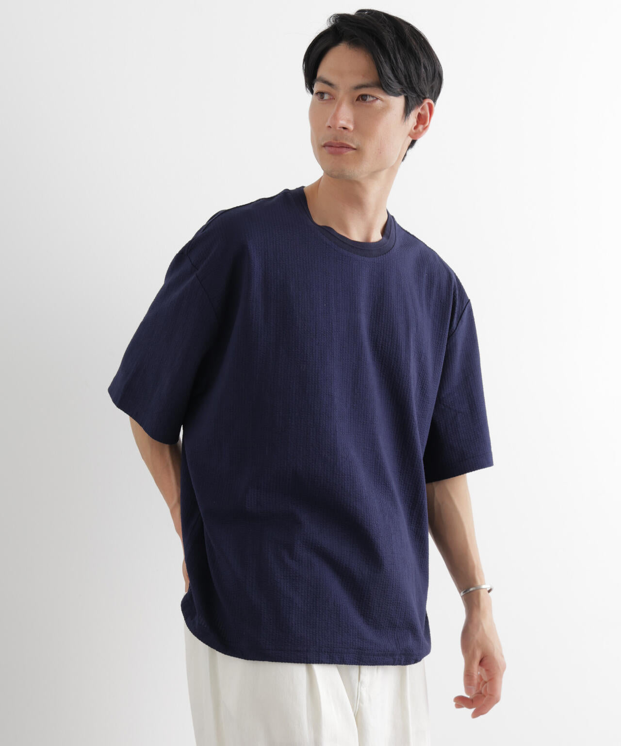 シルケットサッカーワイドTシャツ 半袖 6726124207