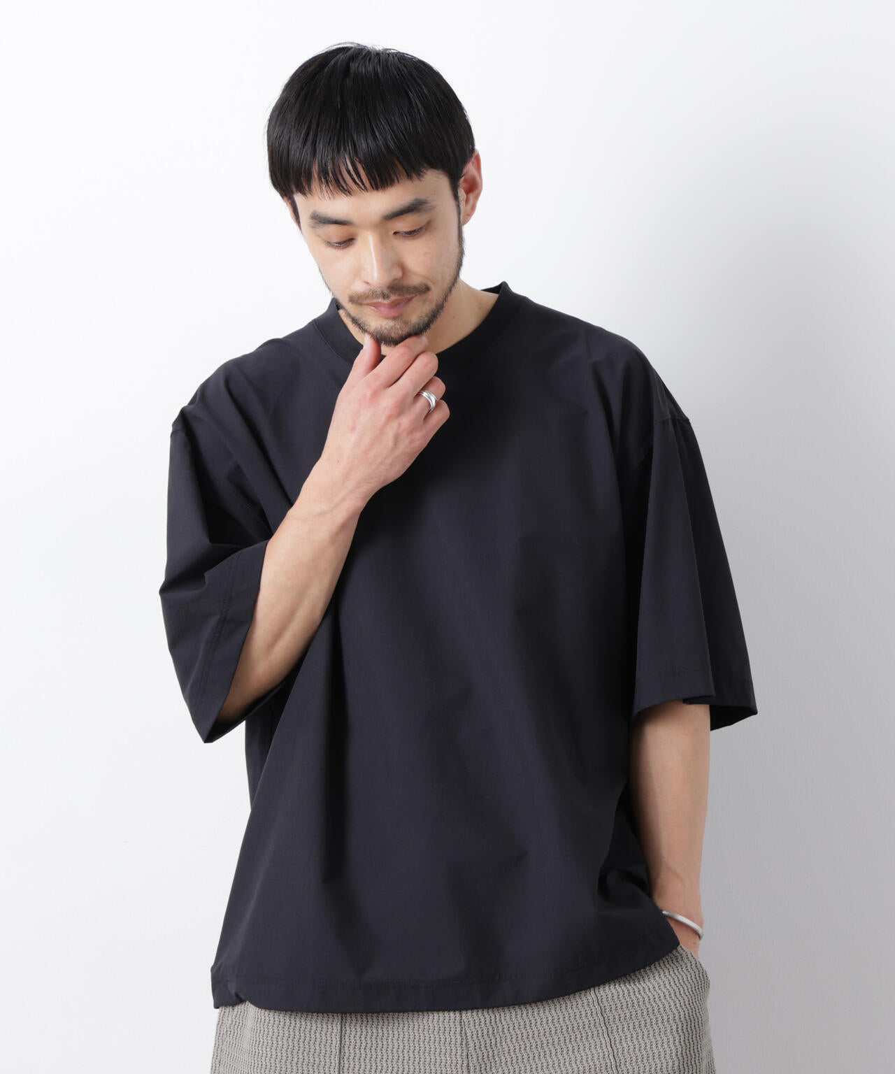 ストレッチワイドプルオーバー Tシャツ半袖(セットアップ可) 6726124208