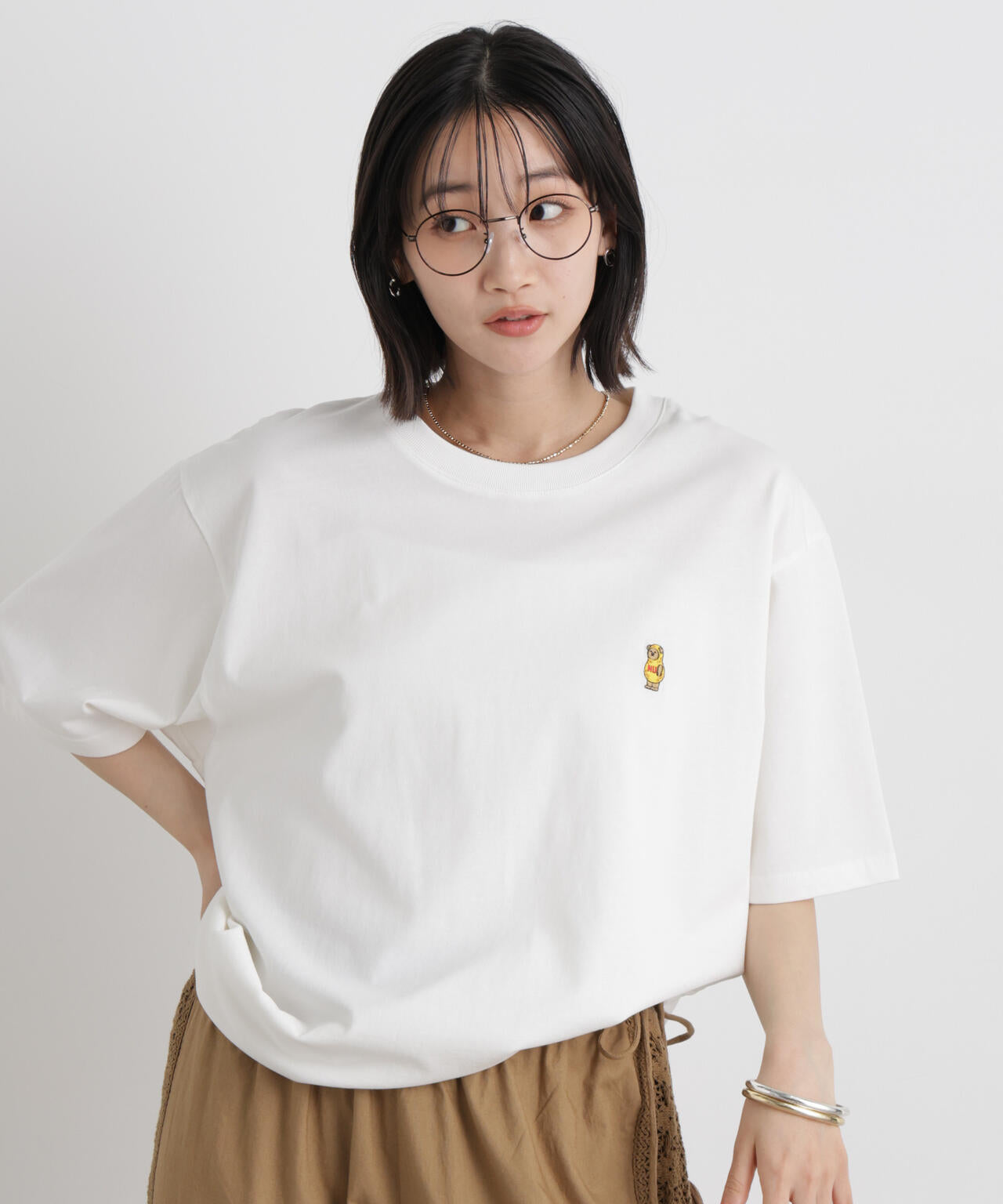 ナノベアTシャツ 半袖(落花生) 6726124210