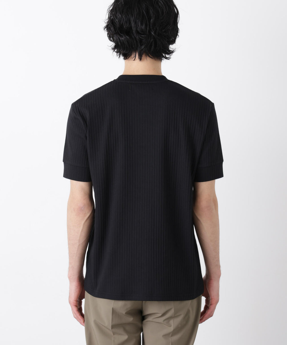 ワイドリブスタンダードヘンリーネックTシャツ 半袖 6726124214