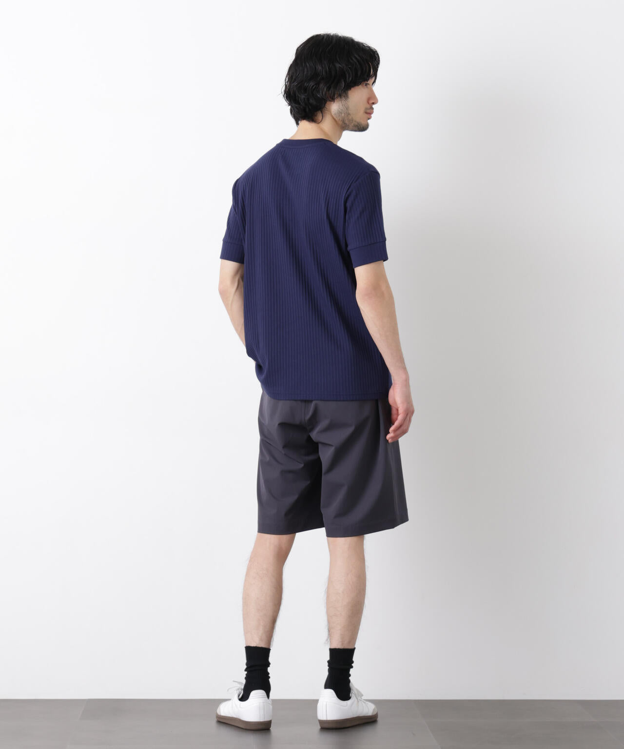 ワイドリブスタンダードヘンリーネックTシャツ 半袖 6726124214