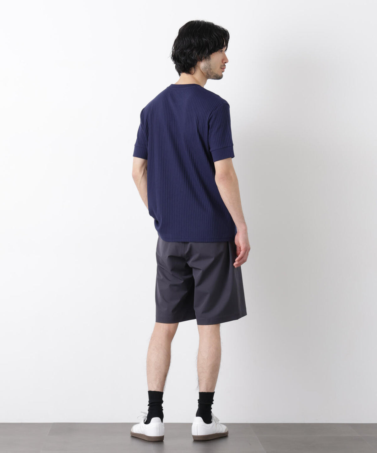 ワイドリブスタンダードヘンリーネックTシャツ 半袖 6726124214