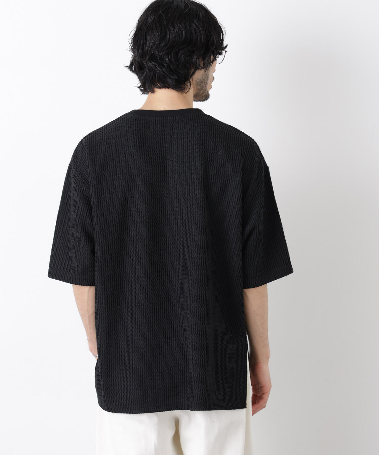 ジャガードニットソーTシャツ 半袖(セットアップ可) 6726124218