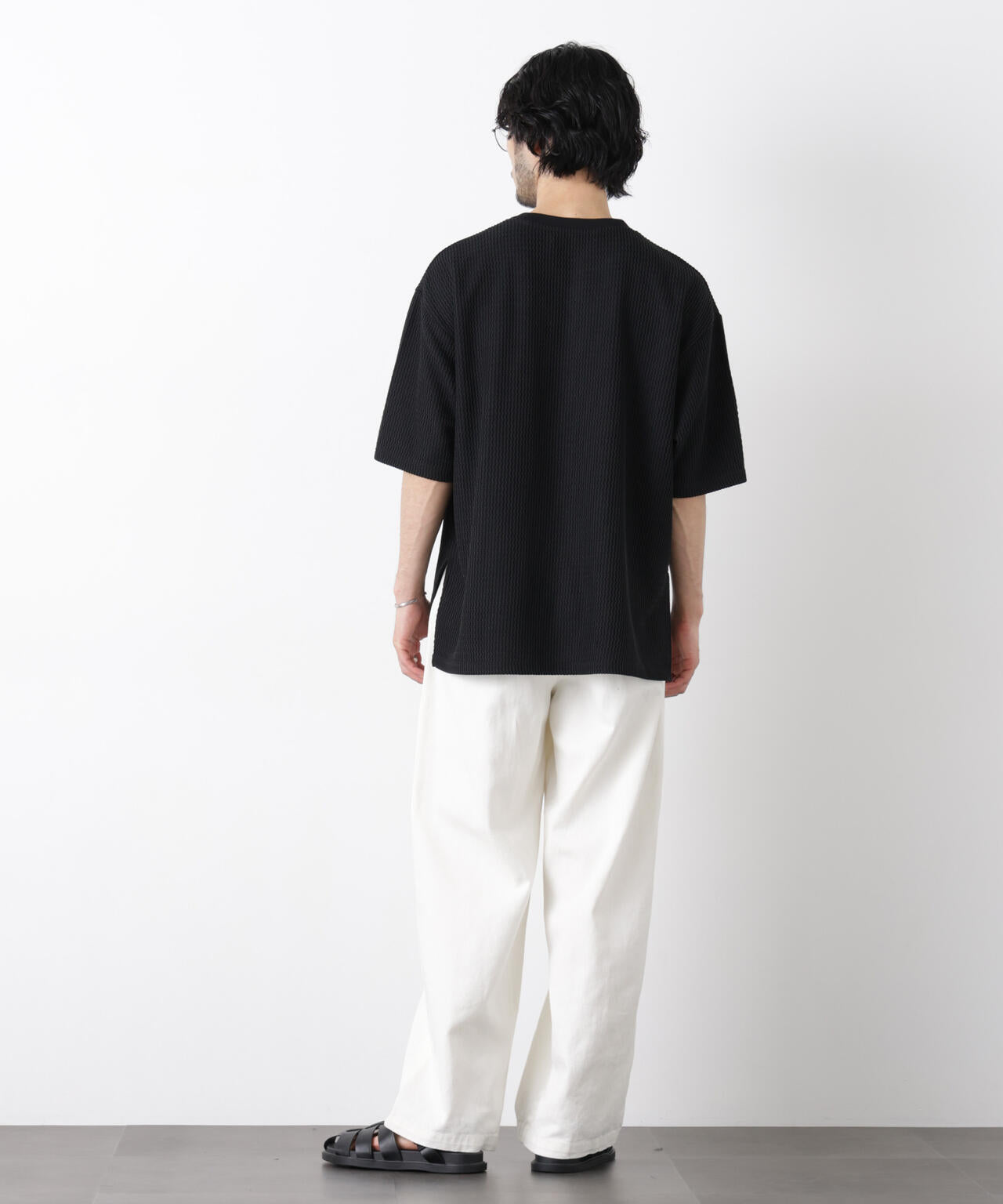 ジャガードニットソーTシャツ 半袖(セットアップ可) 6726124218