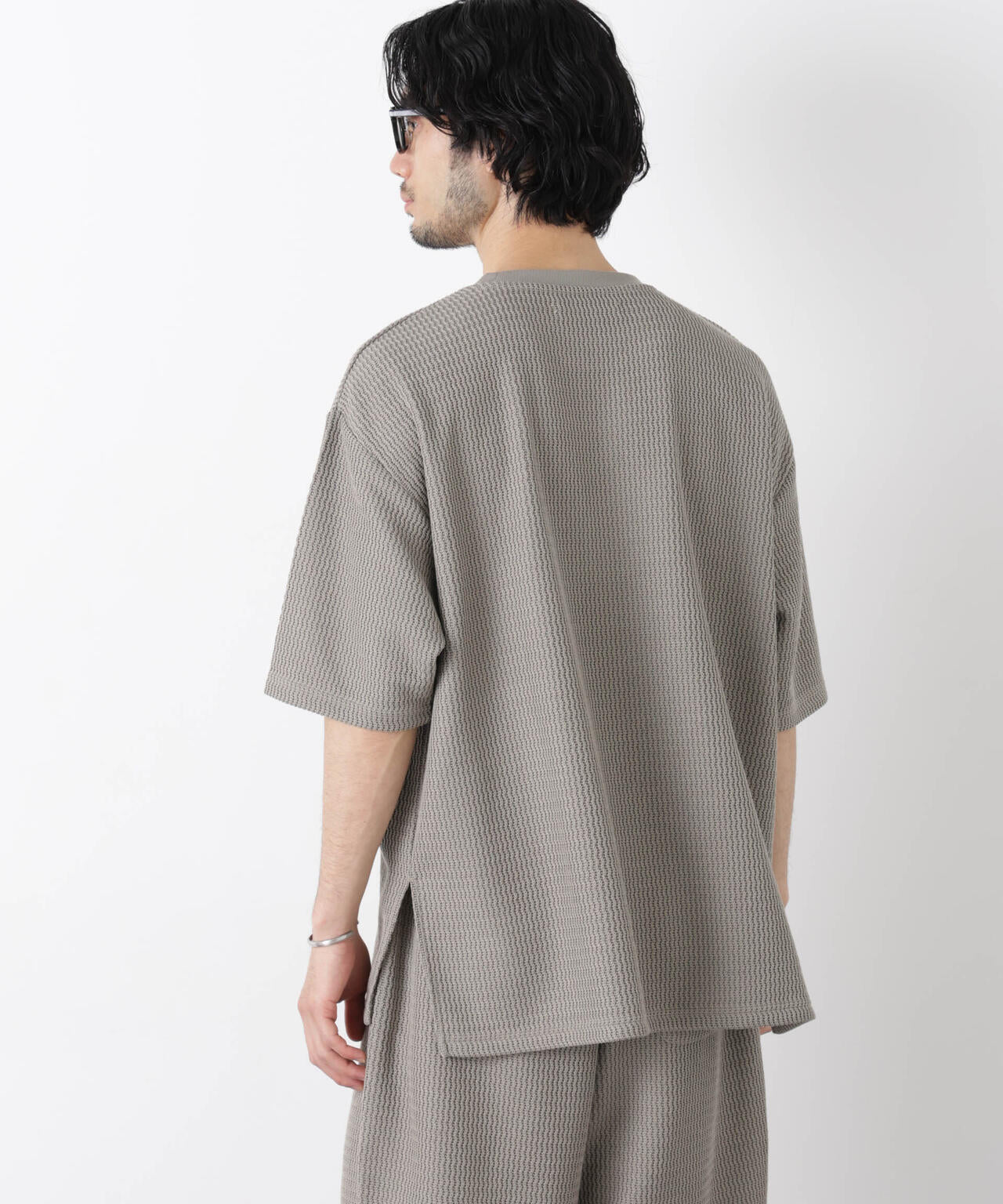 ジャガードニットソーTシャツ 半袖(セットアップ可) 6726124218