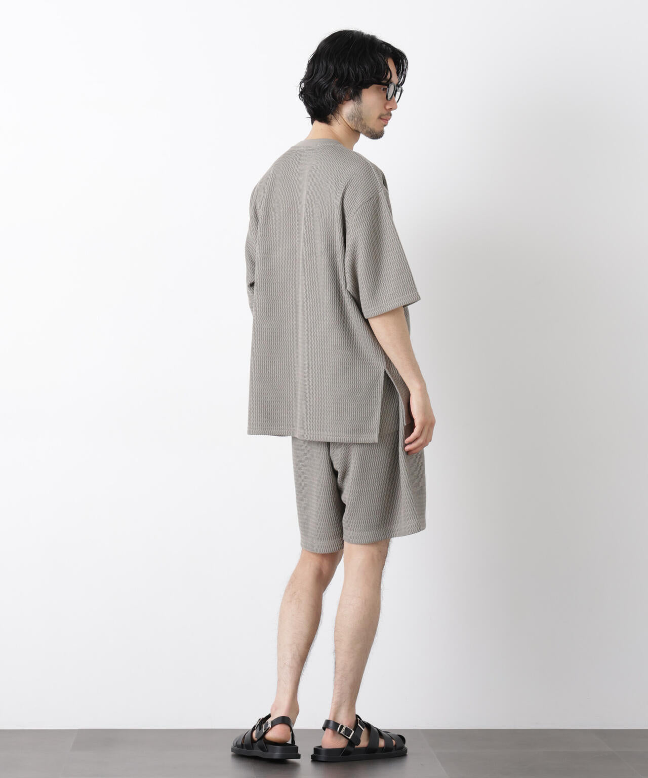 ジャガードニットソーTシャツ 半袖(セットアップ可) 6726124218