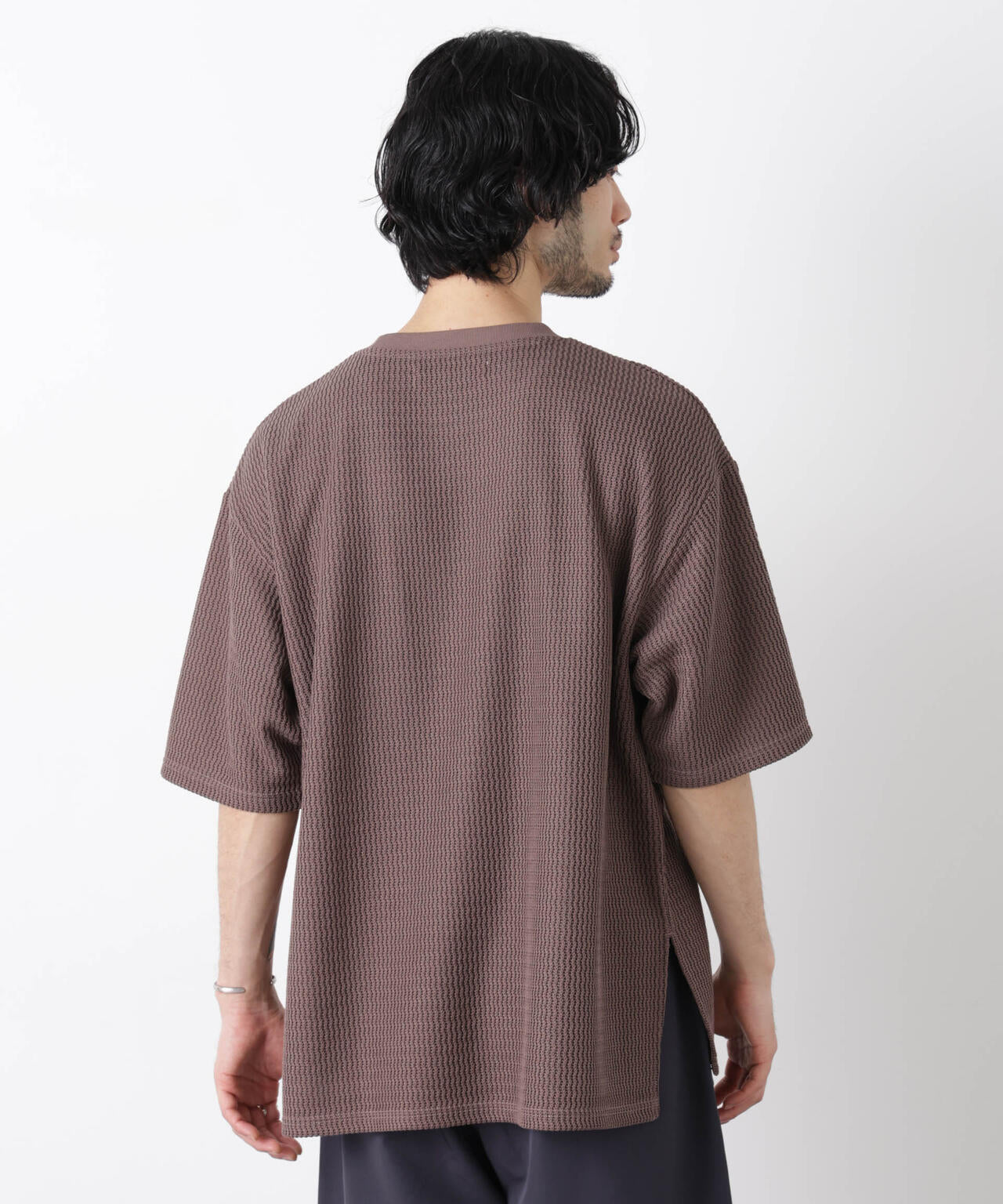 ジャガードニットソーTシャツ 半袖(セットアップ可) 6726124218