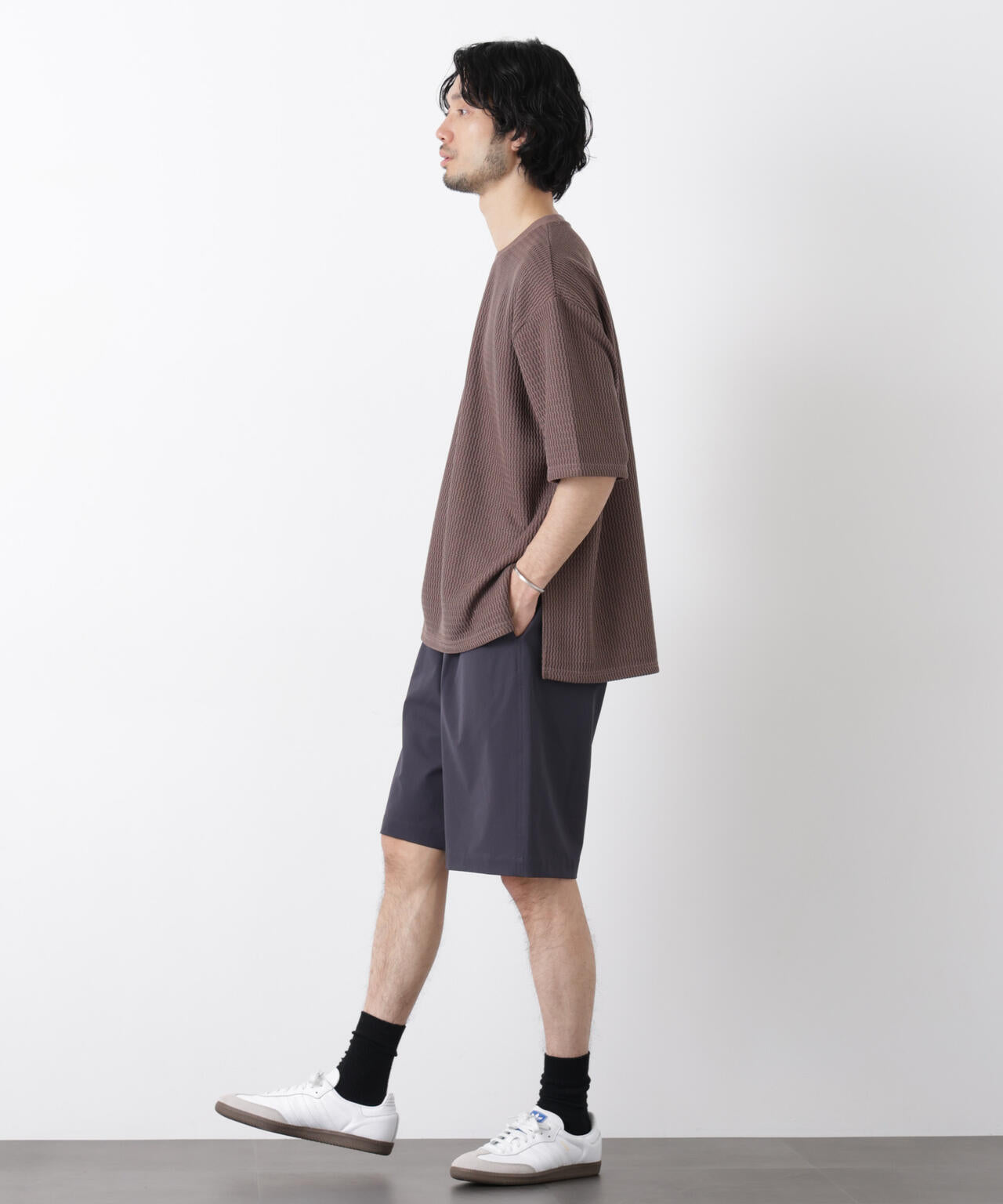 ジャガードニットソーTシャツ 半袖(セットアップ可) 6726124218