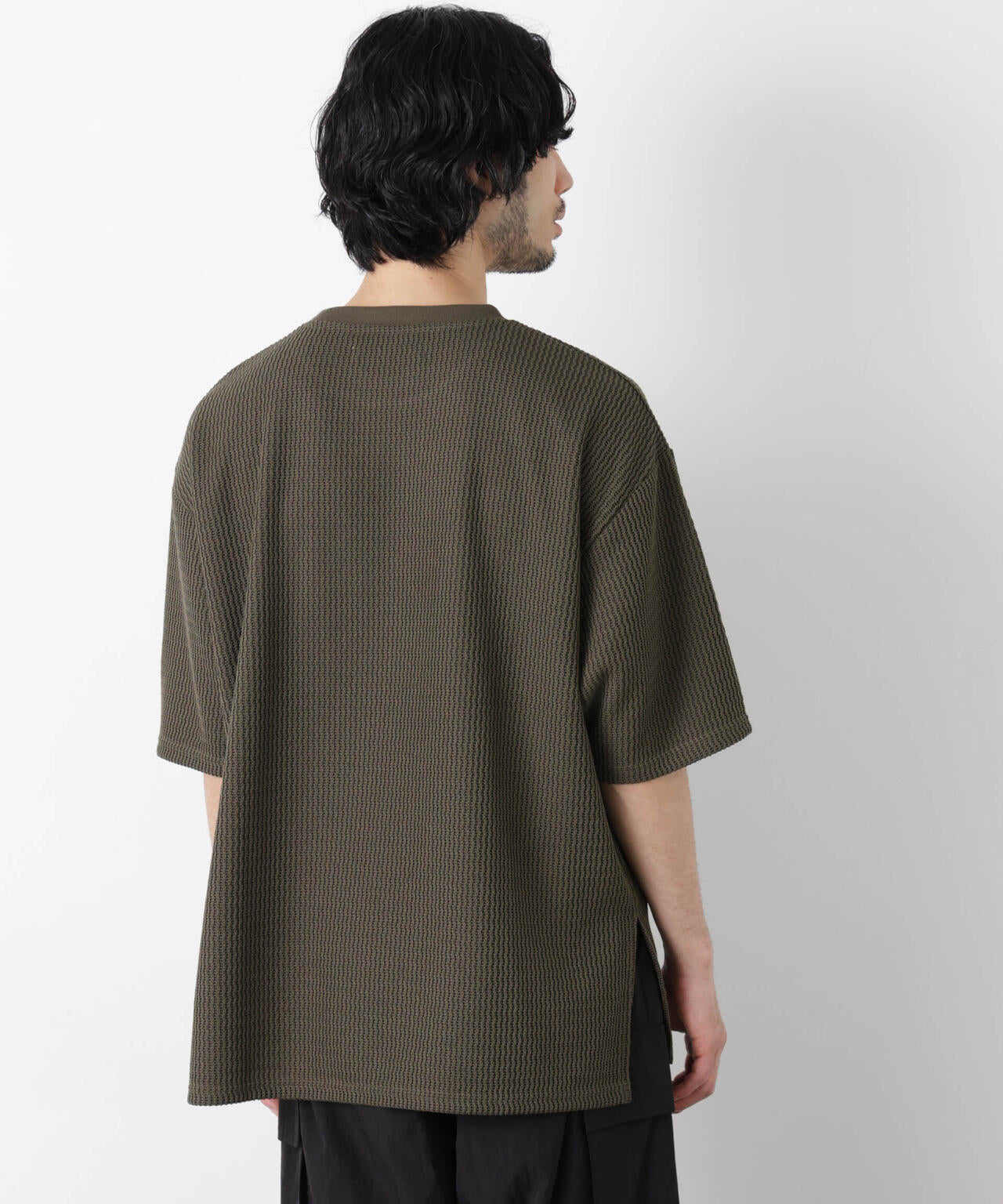 ジャガードニットソーTシャツ 半袖(セットアップ可) 6726124218