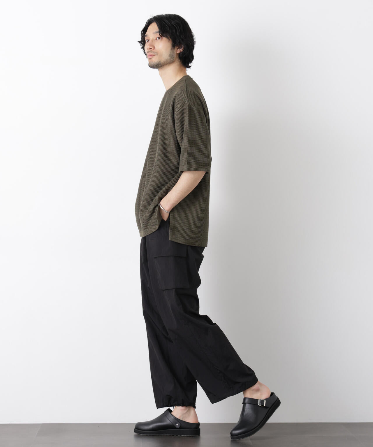 ジャガードニットソーTシャツ 半袖(セットアップ可) 6726124218